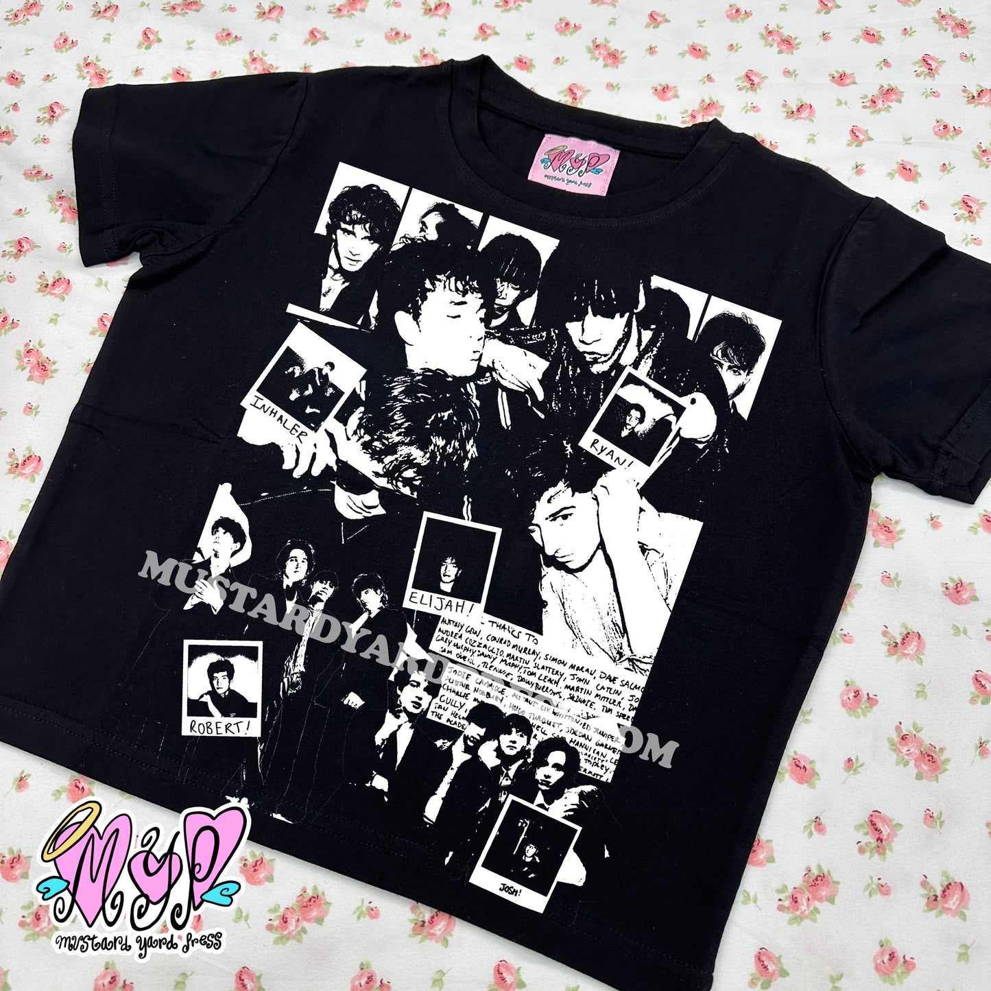 inhaler collage baby tee