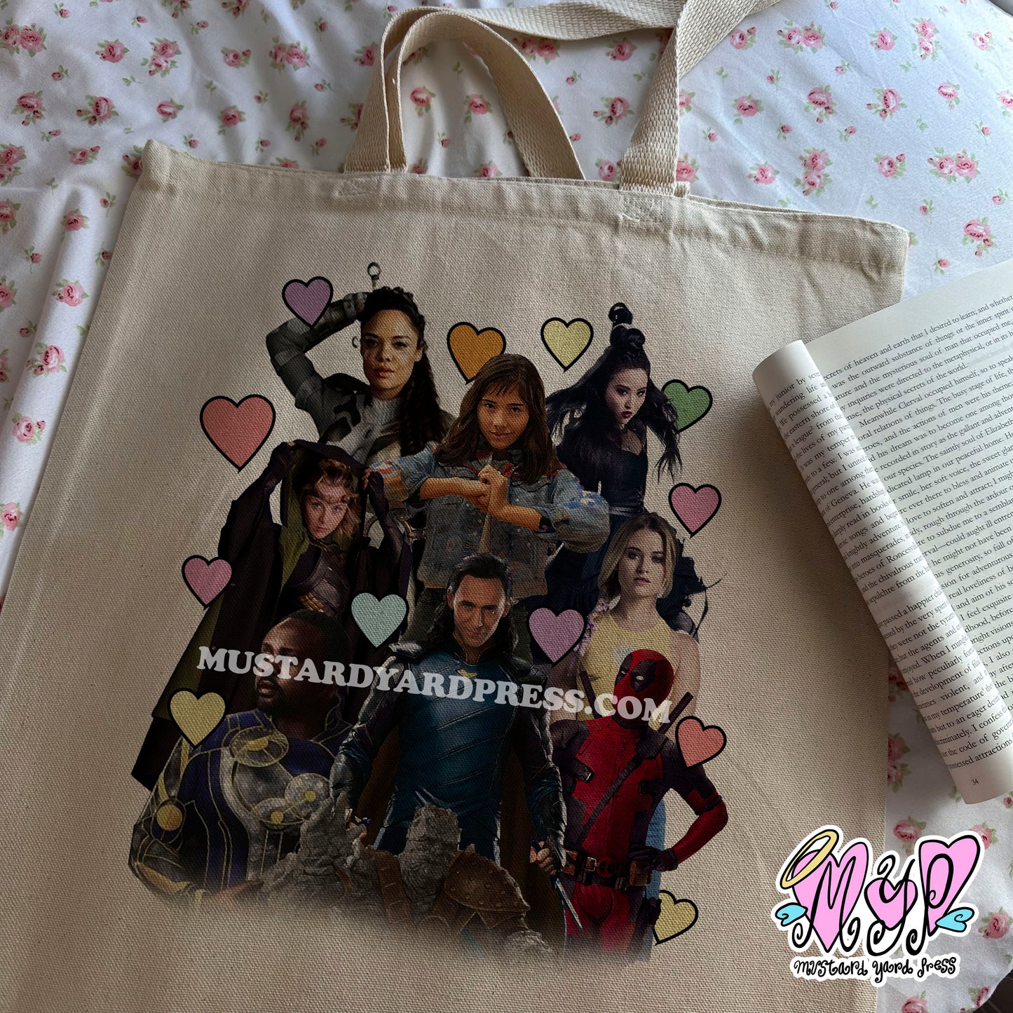 pride characters tote bag