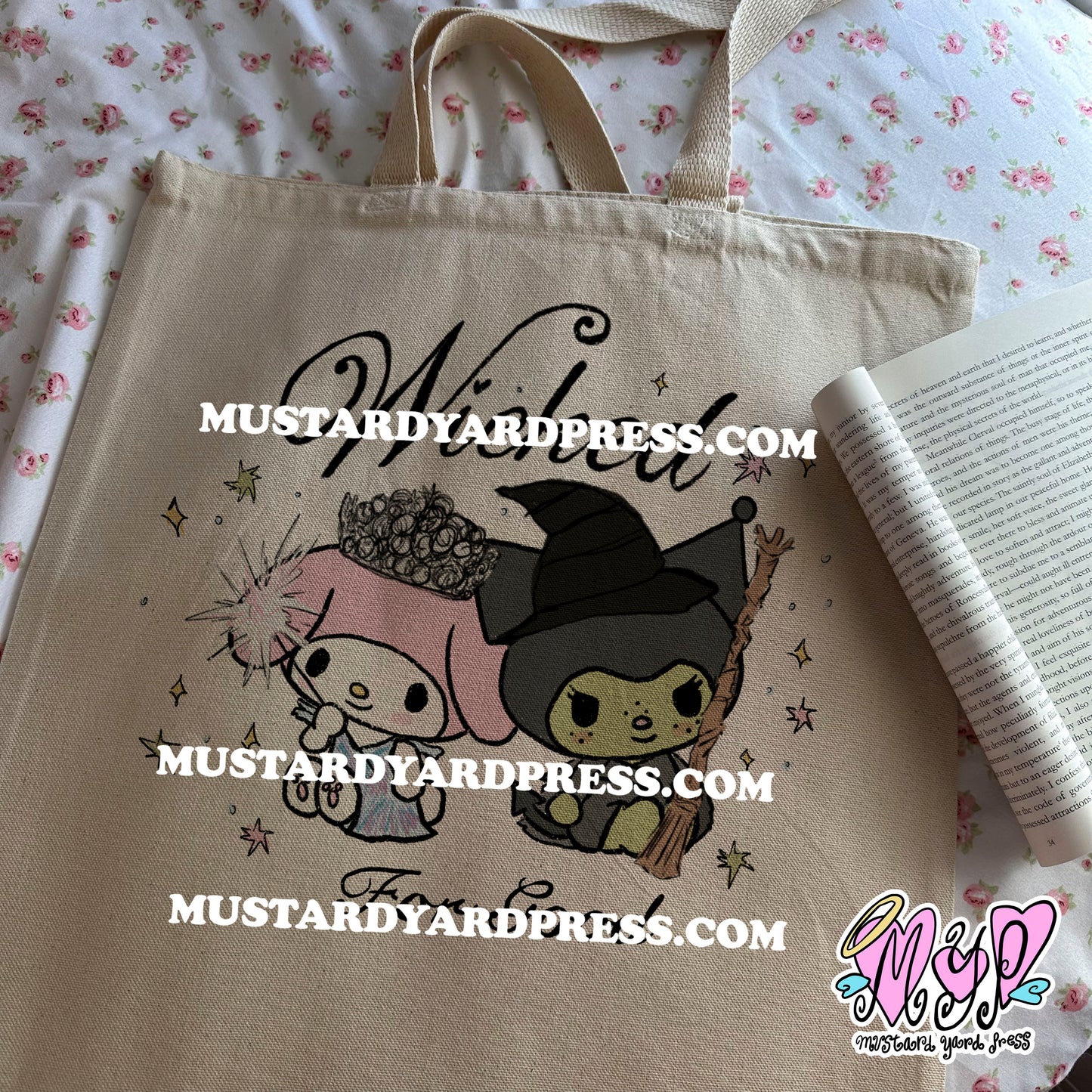 bunny good witches tote bag