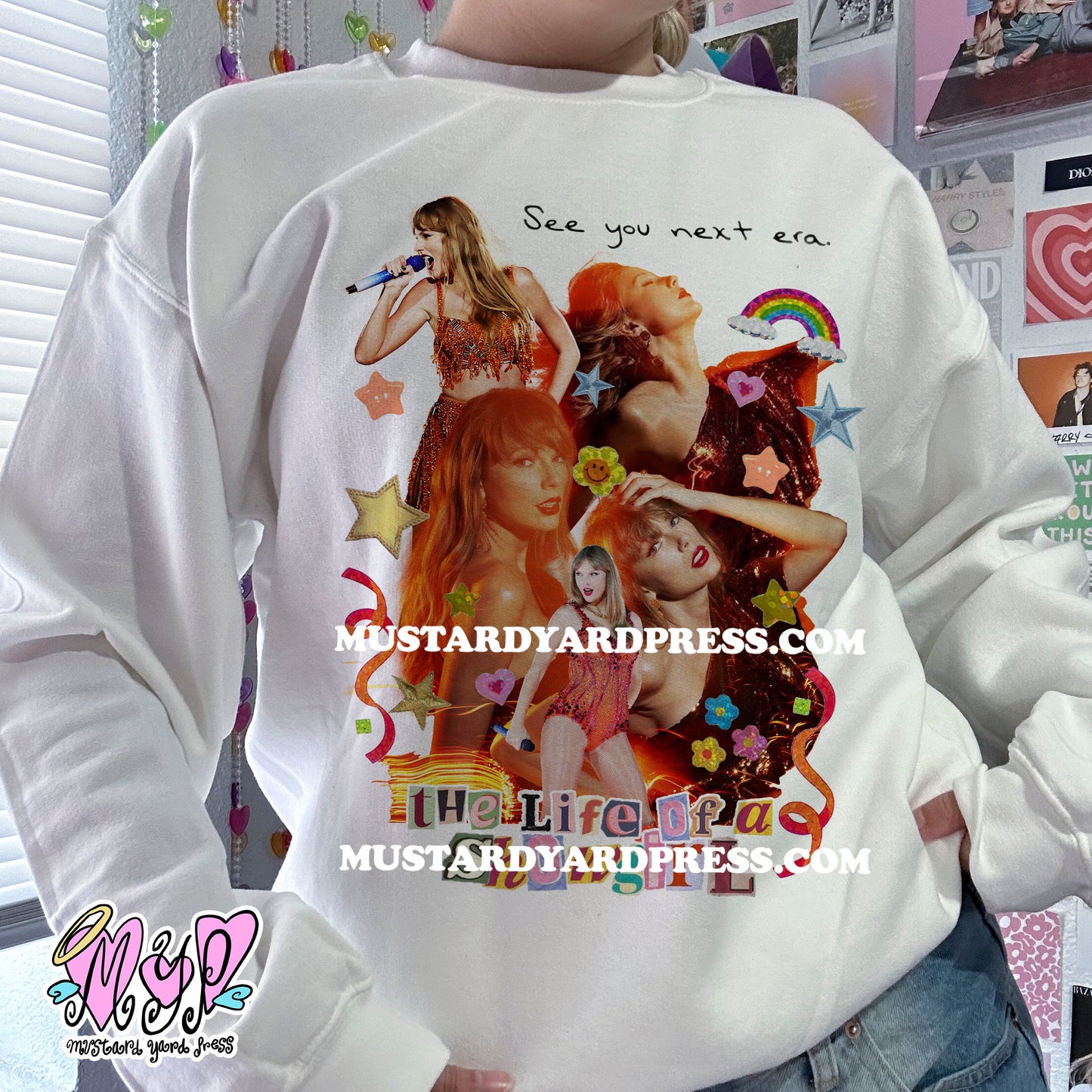 show life collage crewneck