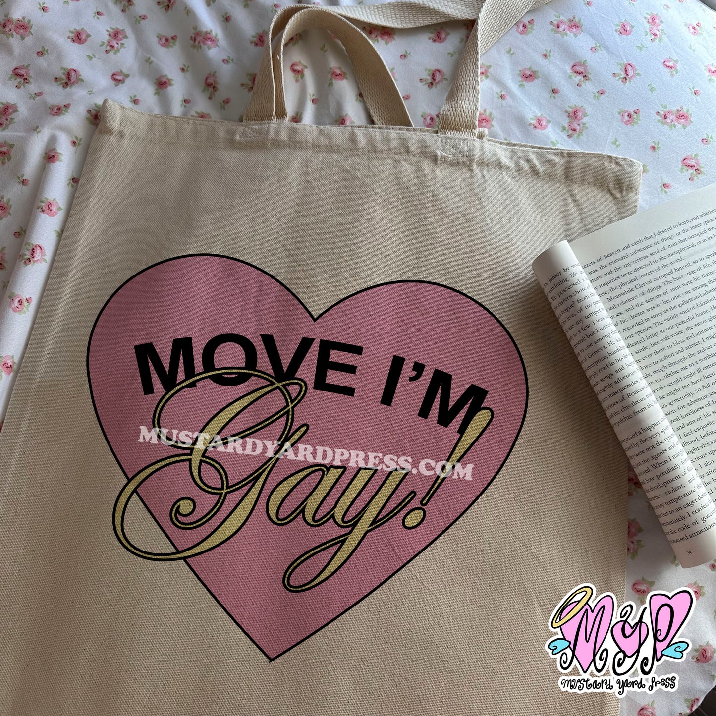 move i'm gay tote bag