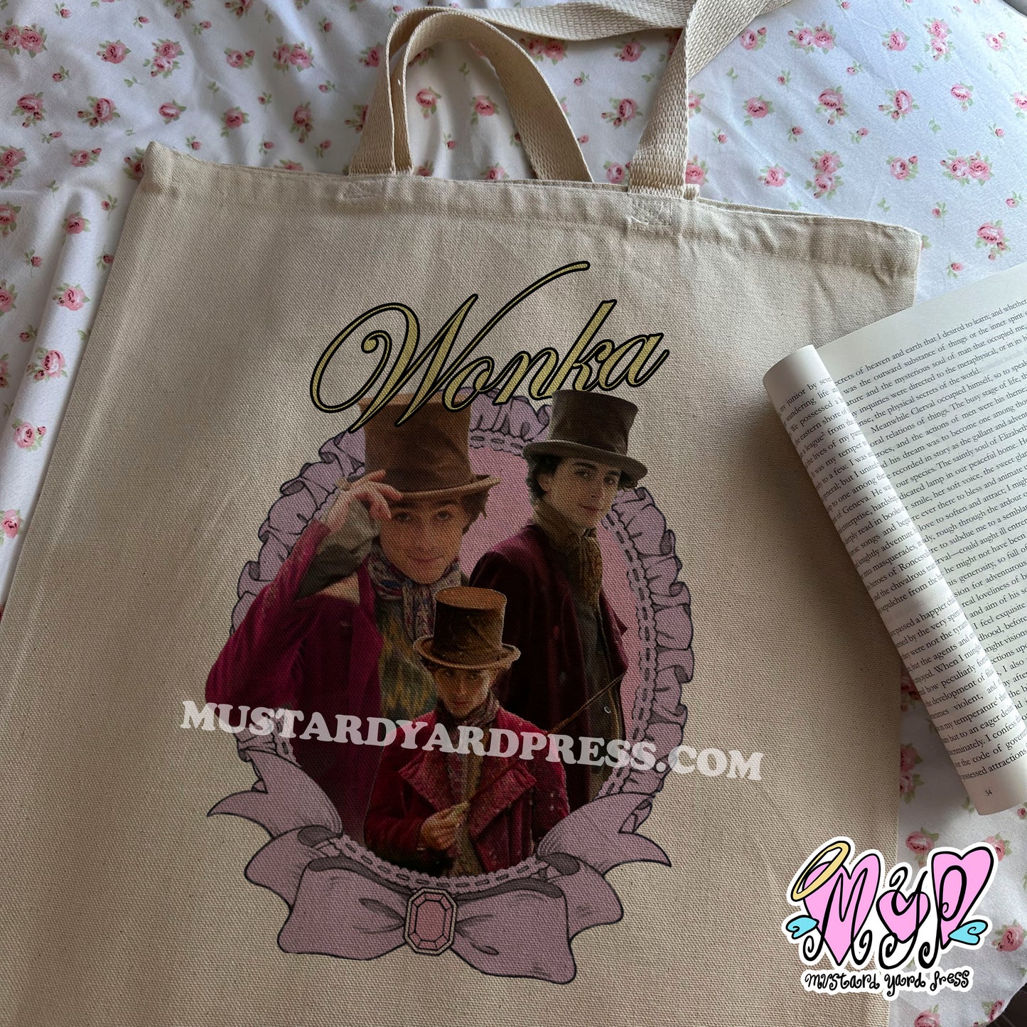 sweet collage tote bag