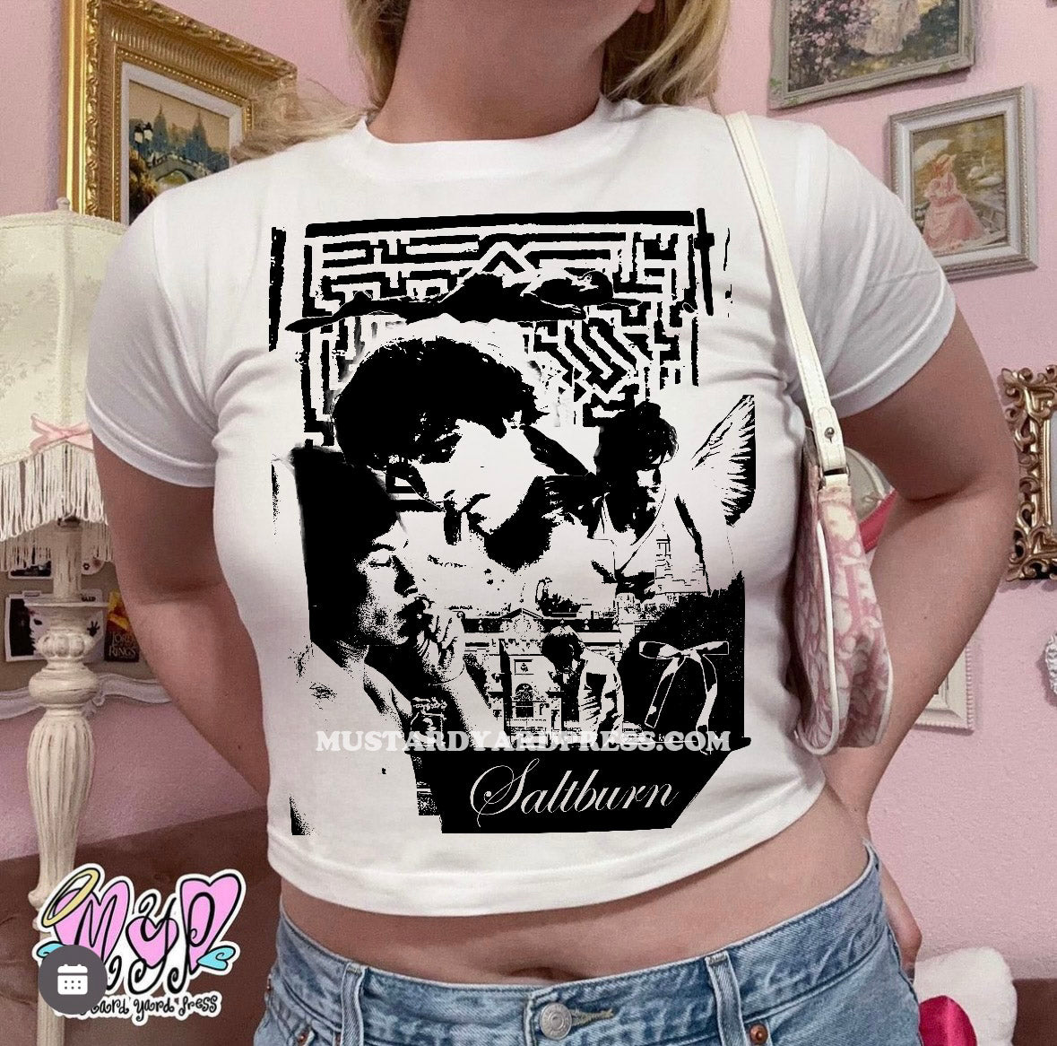 salt collage baby tee