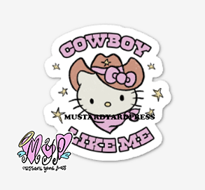 cowboy kitty mini sticker