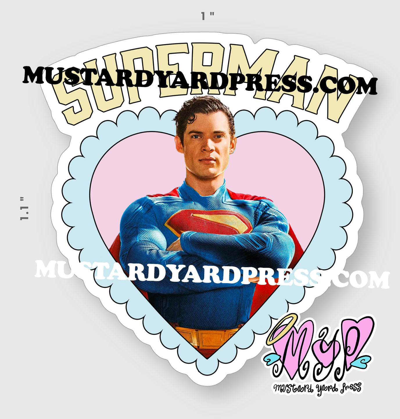 super heart mini sticker