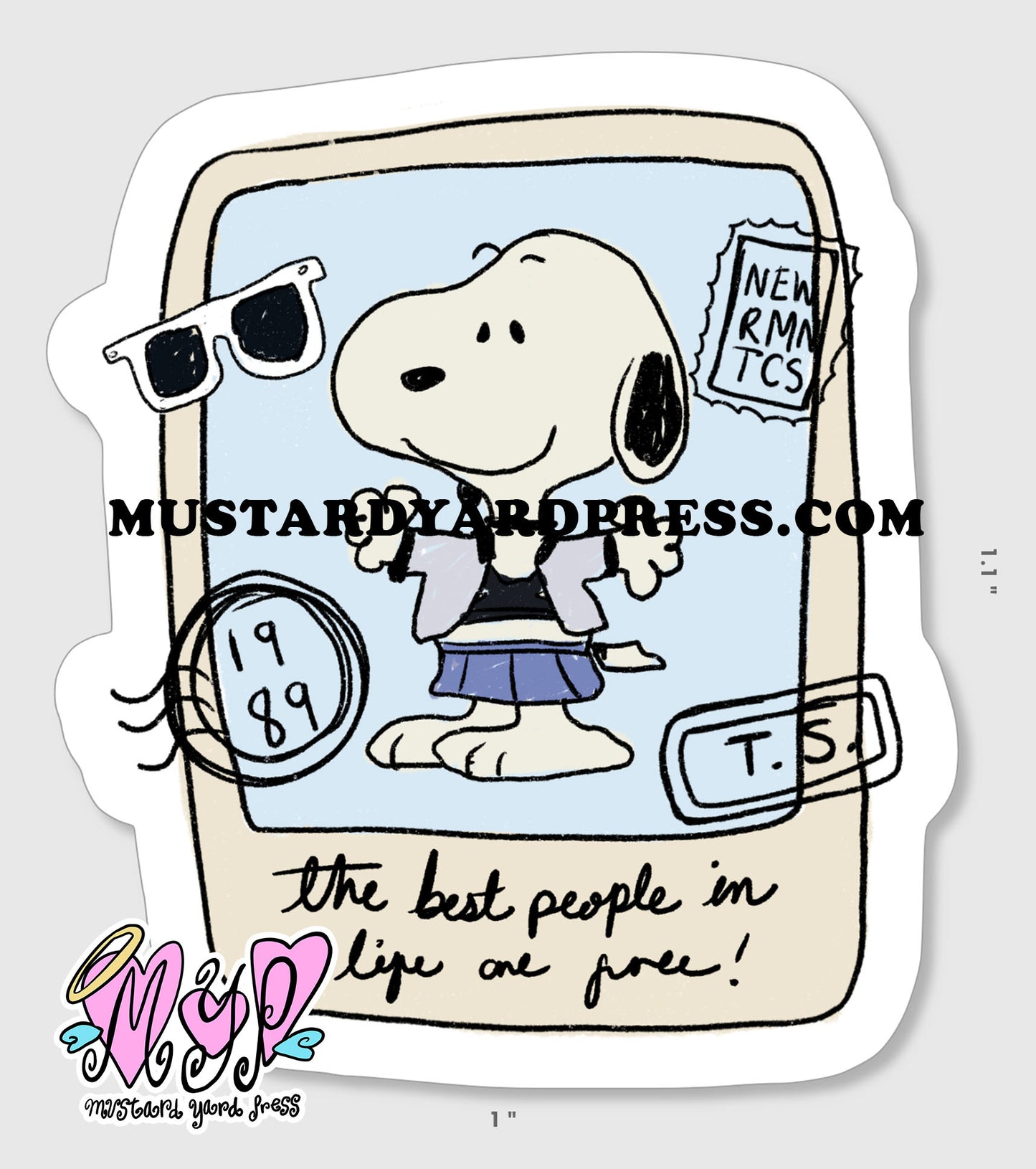 polaroid dog mini sticker