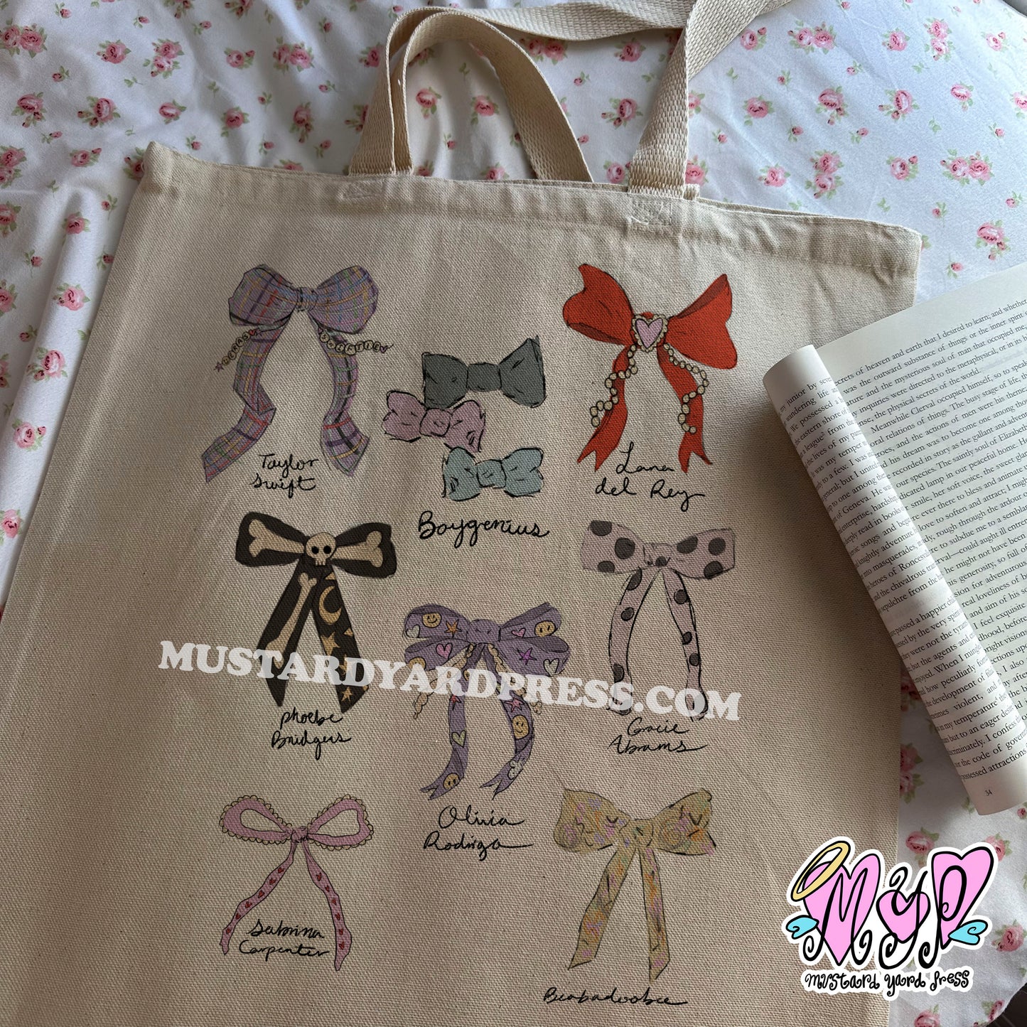 music bows tote bag