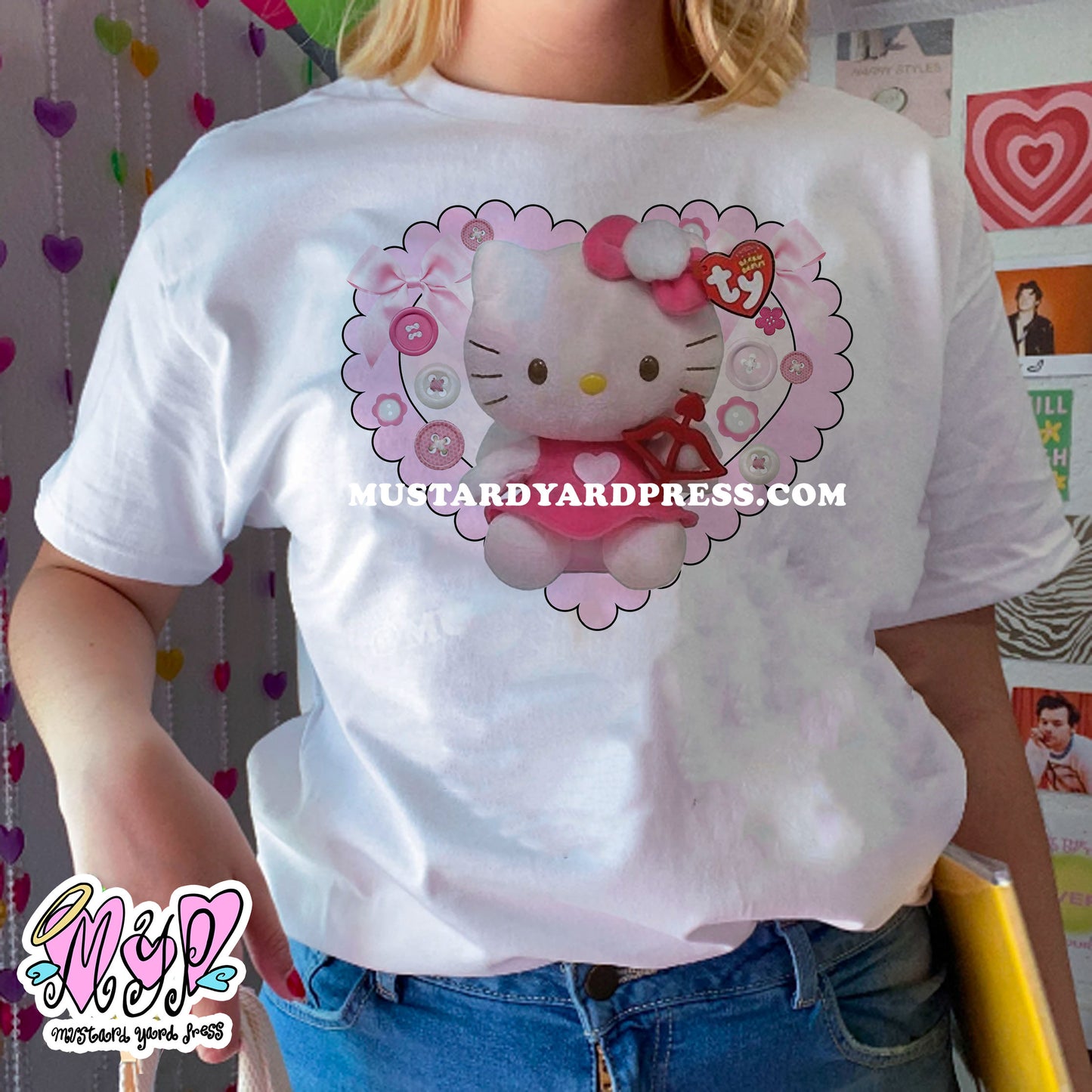 kitty lace t-shirt