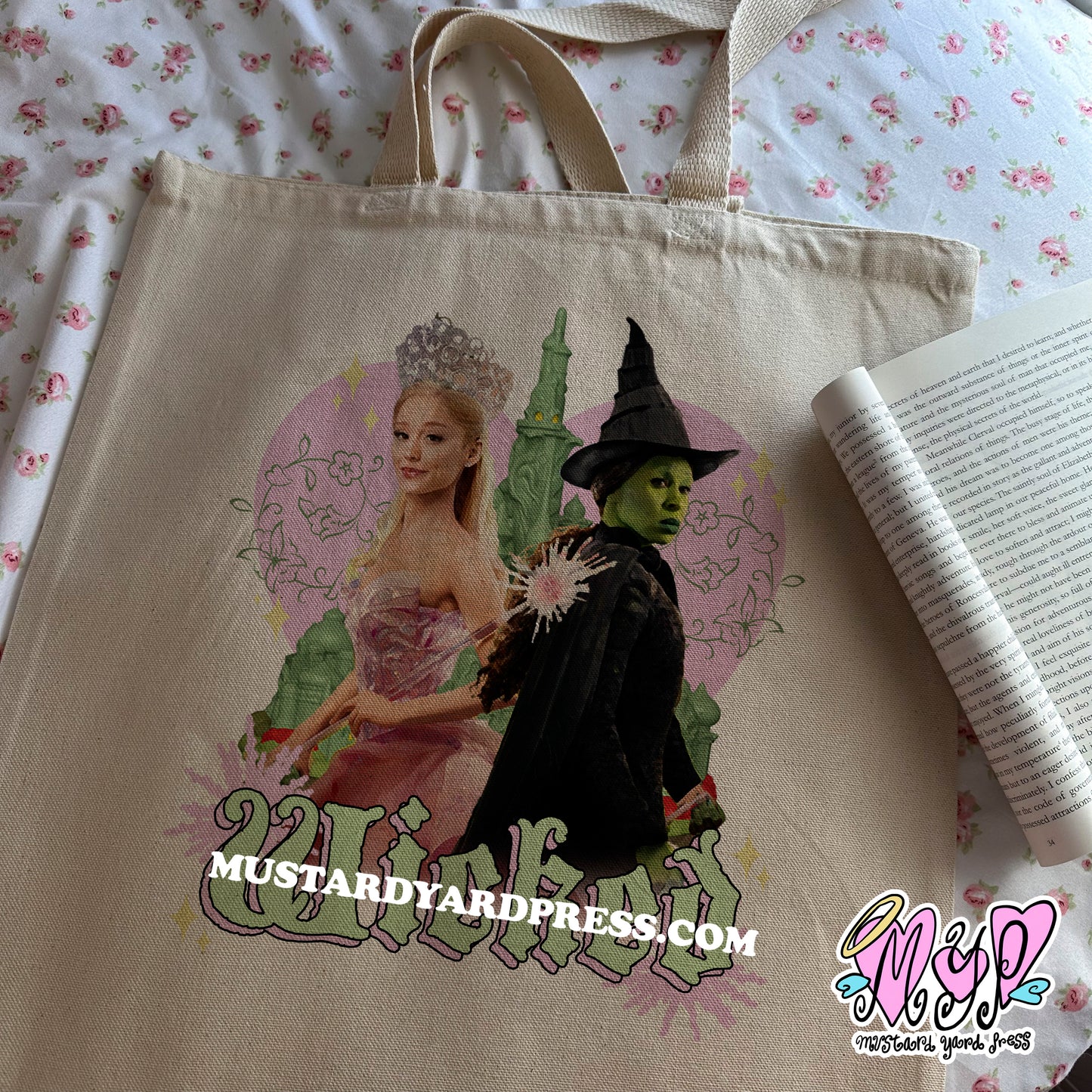 bffs heart tote bag