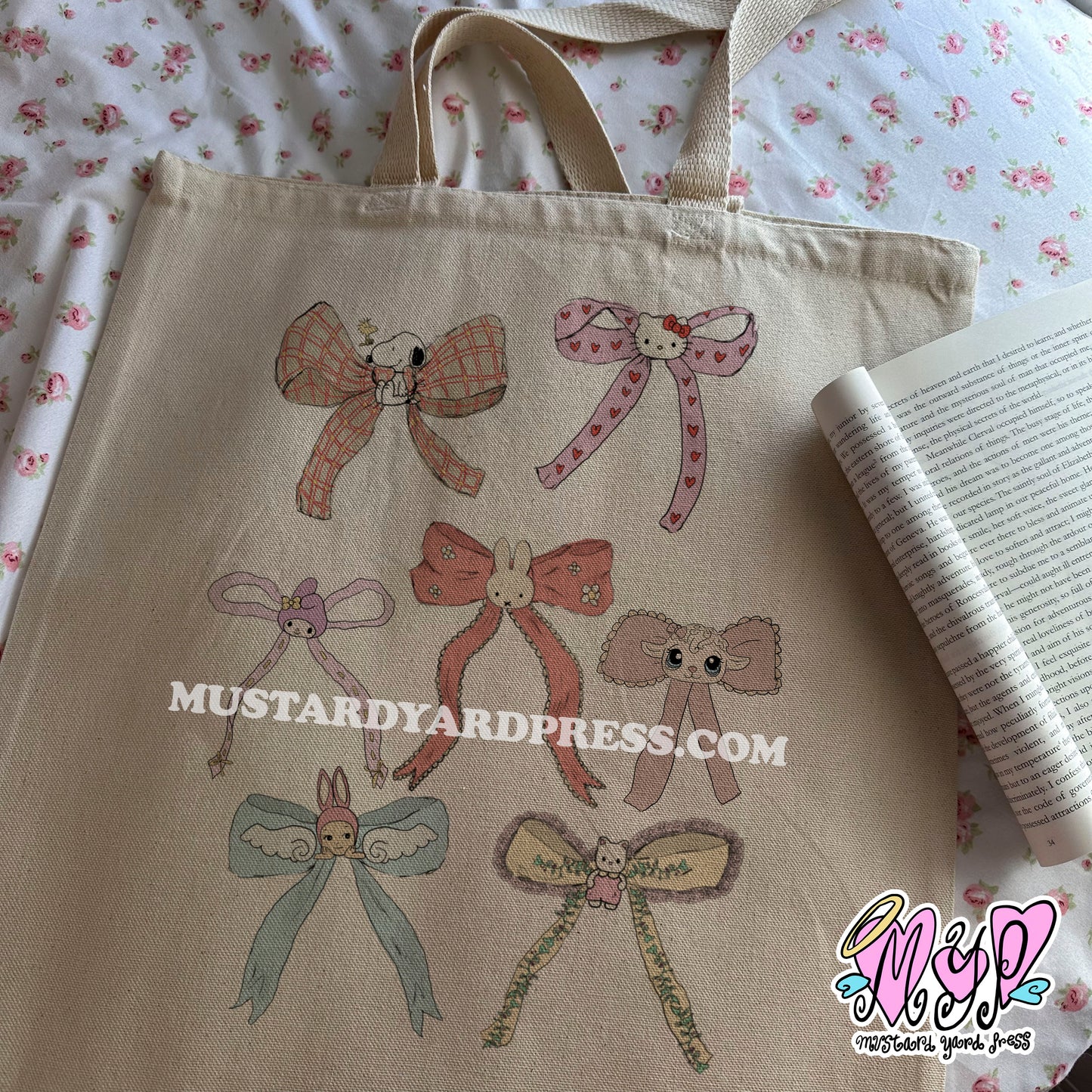 bows tote bag