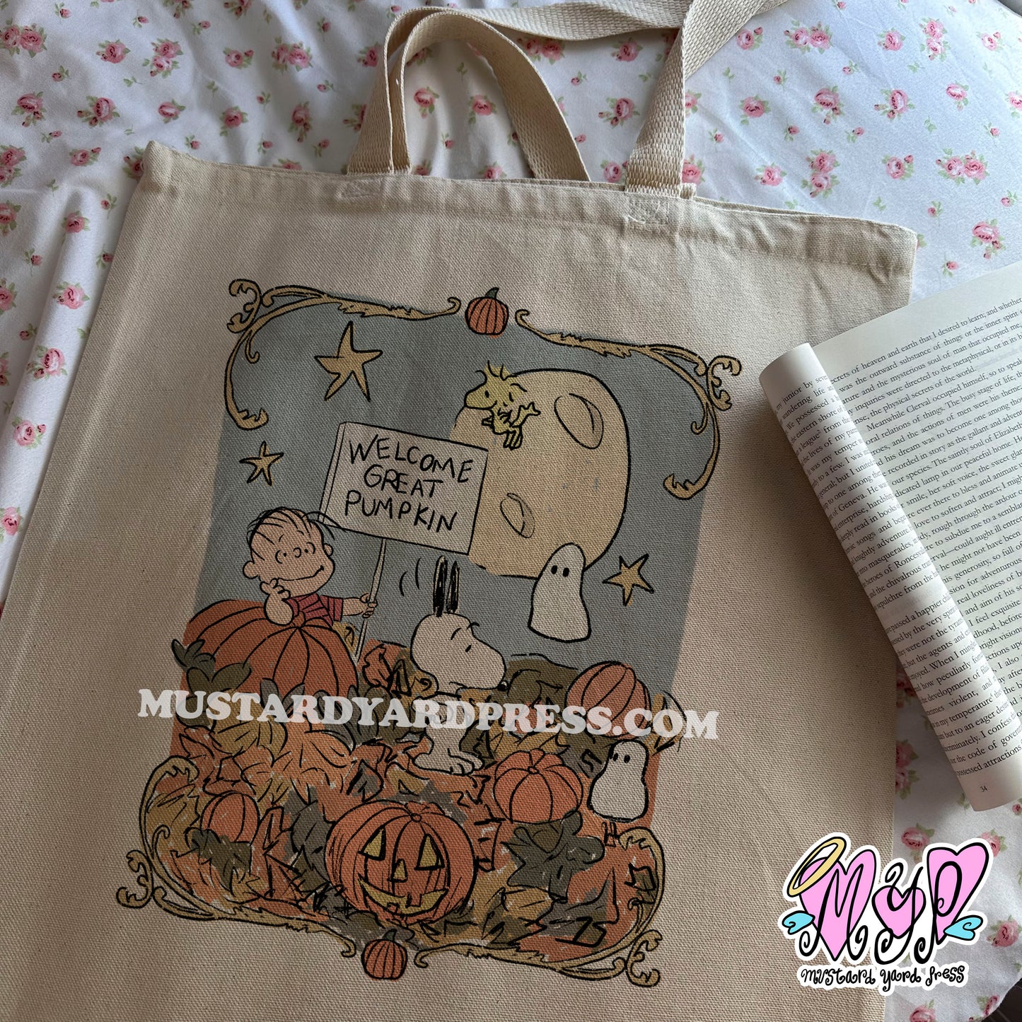 spooky dog tote bag