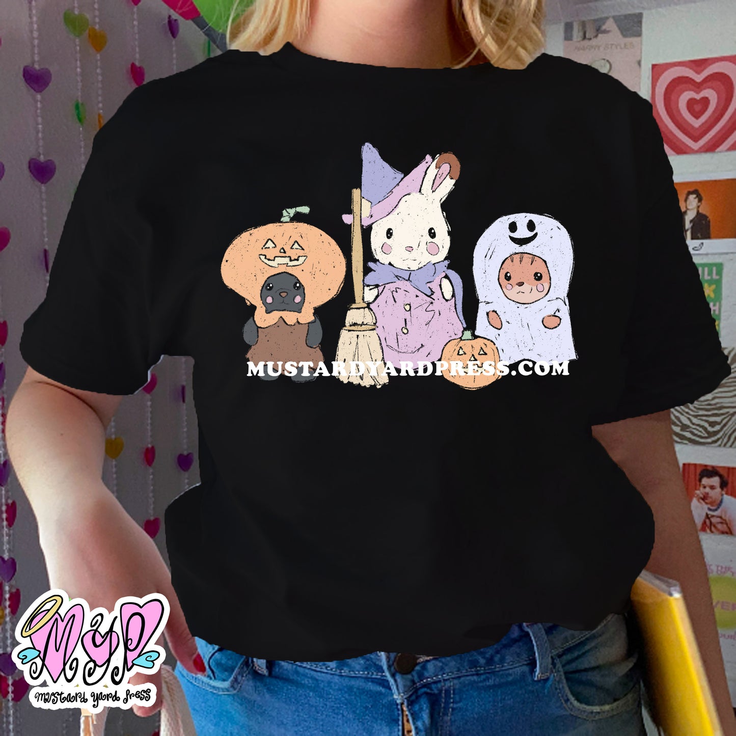 halloween calico t-shirt