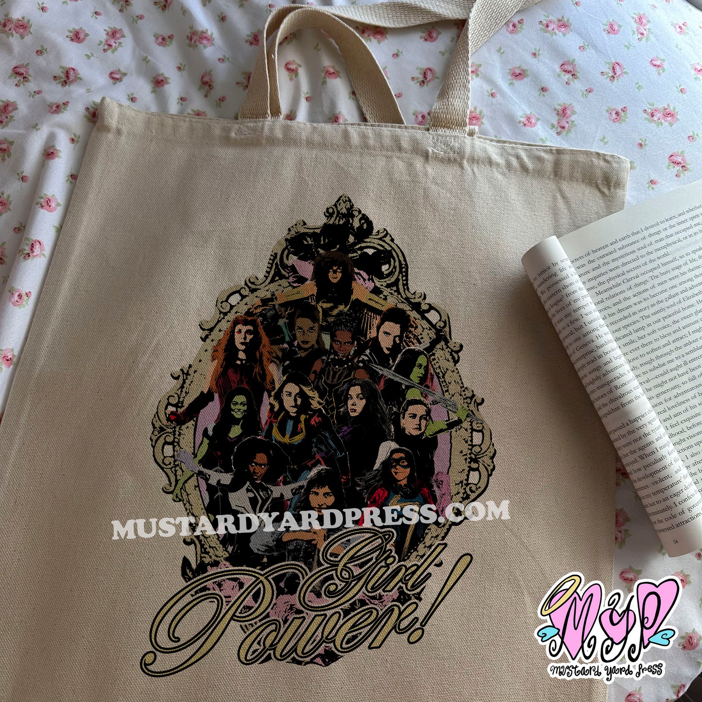 girl power tote bag