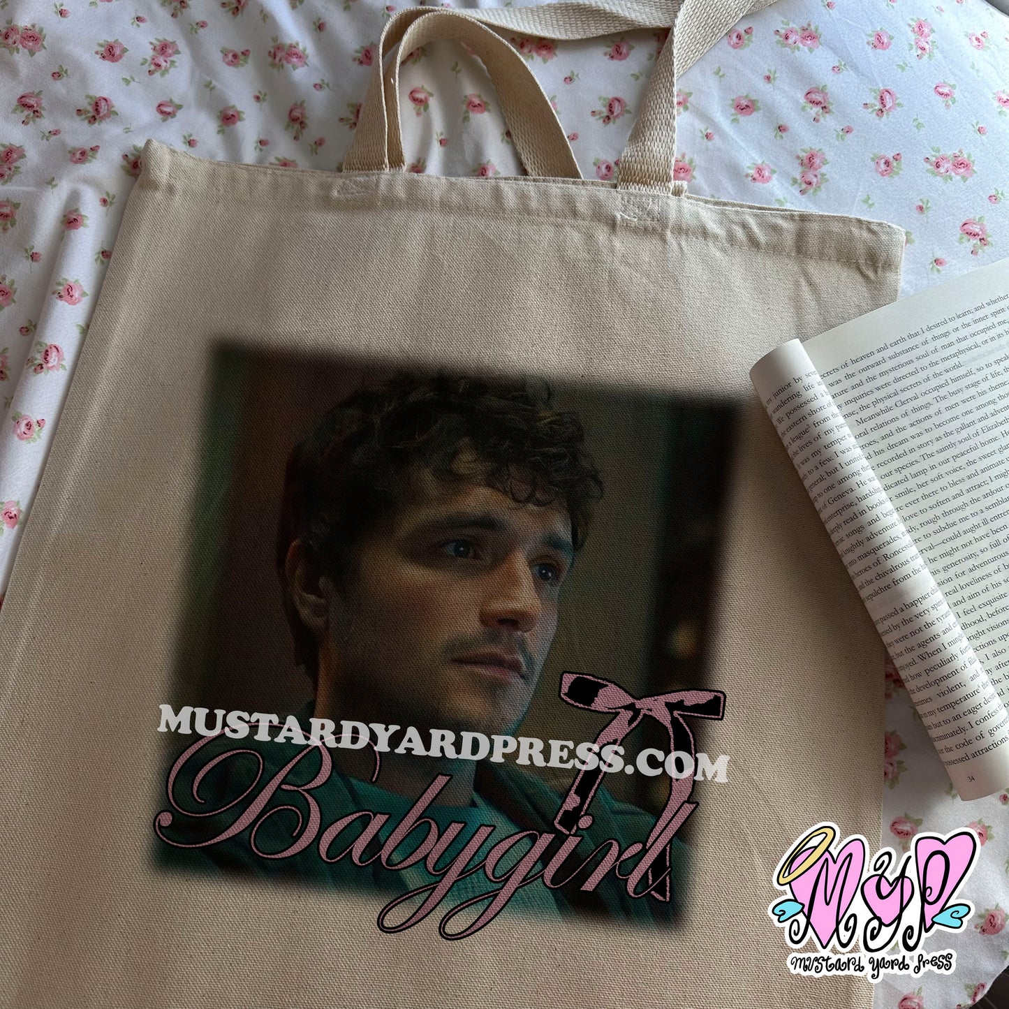 babygirl mike tote bag