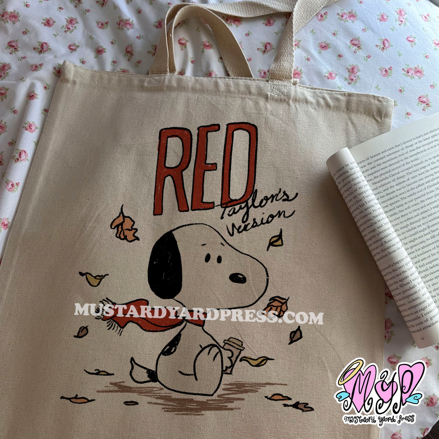 red dog tote bag