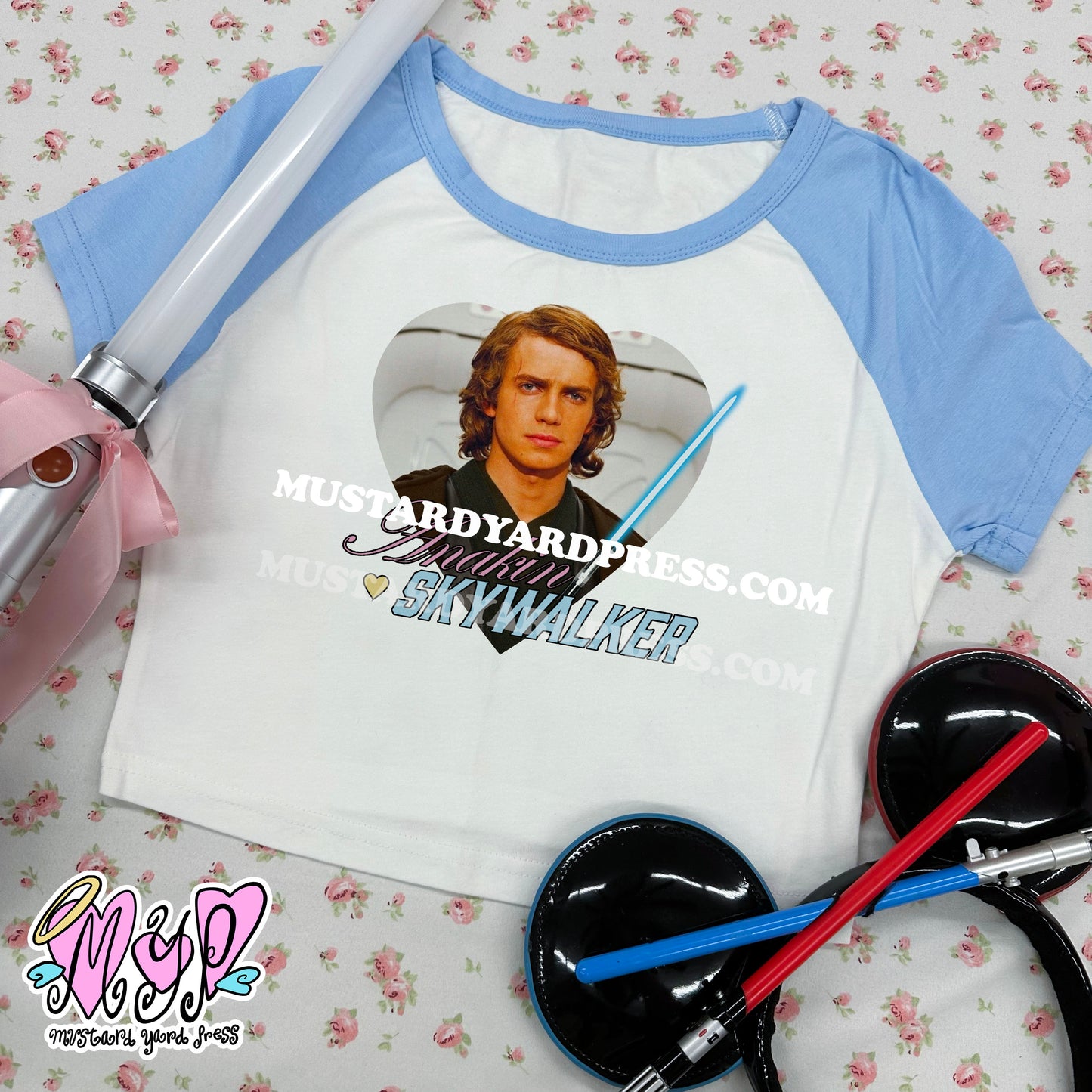 ani blue raglan baby tee