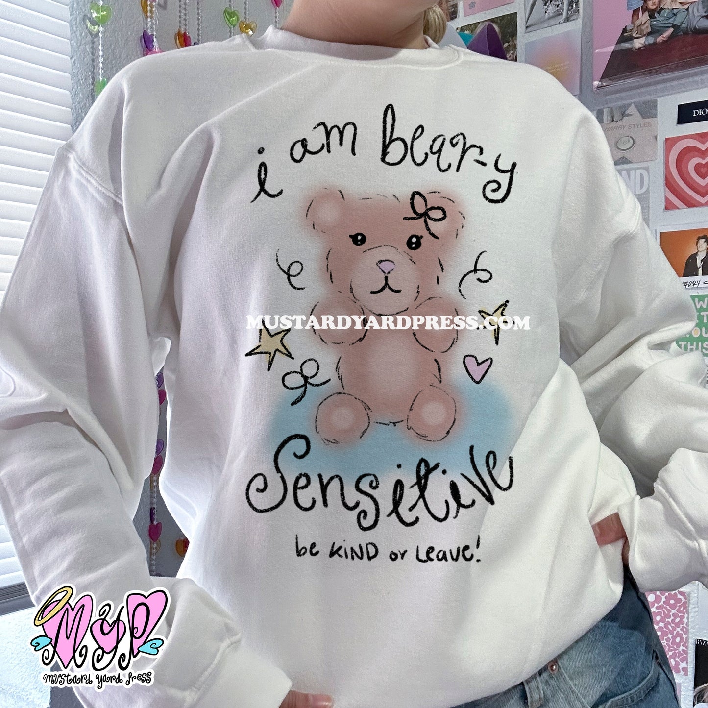 sensitive bear crewneck