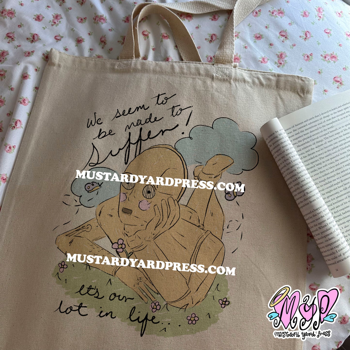 made to suffer tote bag