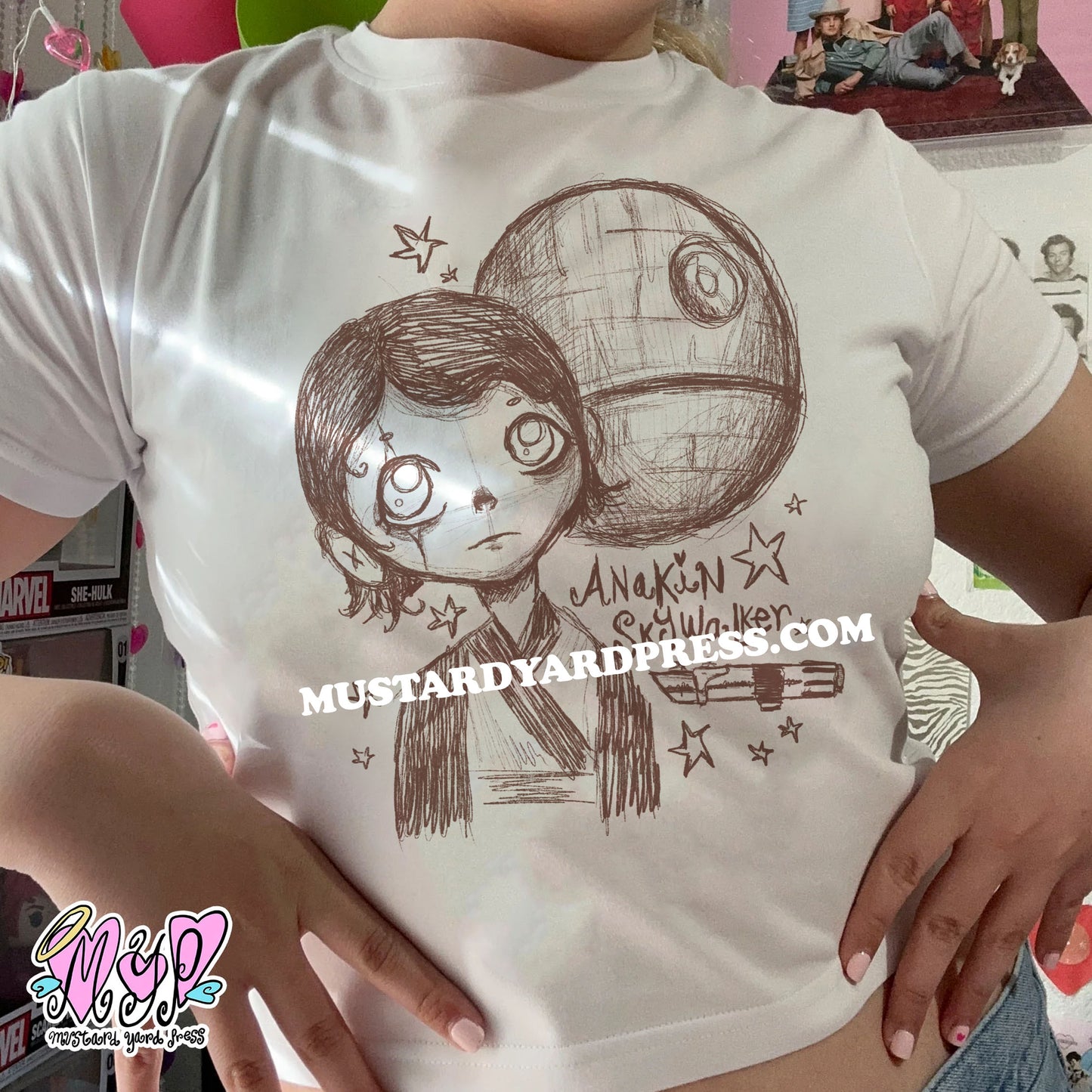 ani sketch baby tee