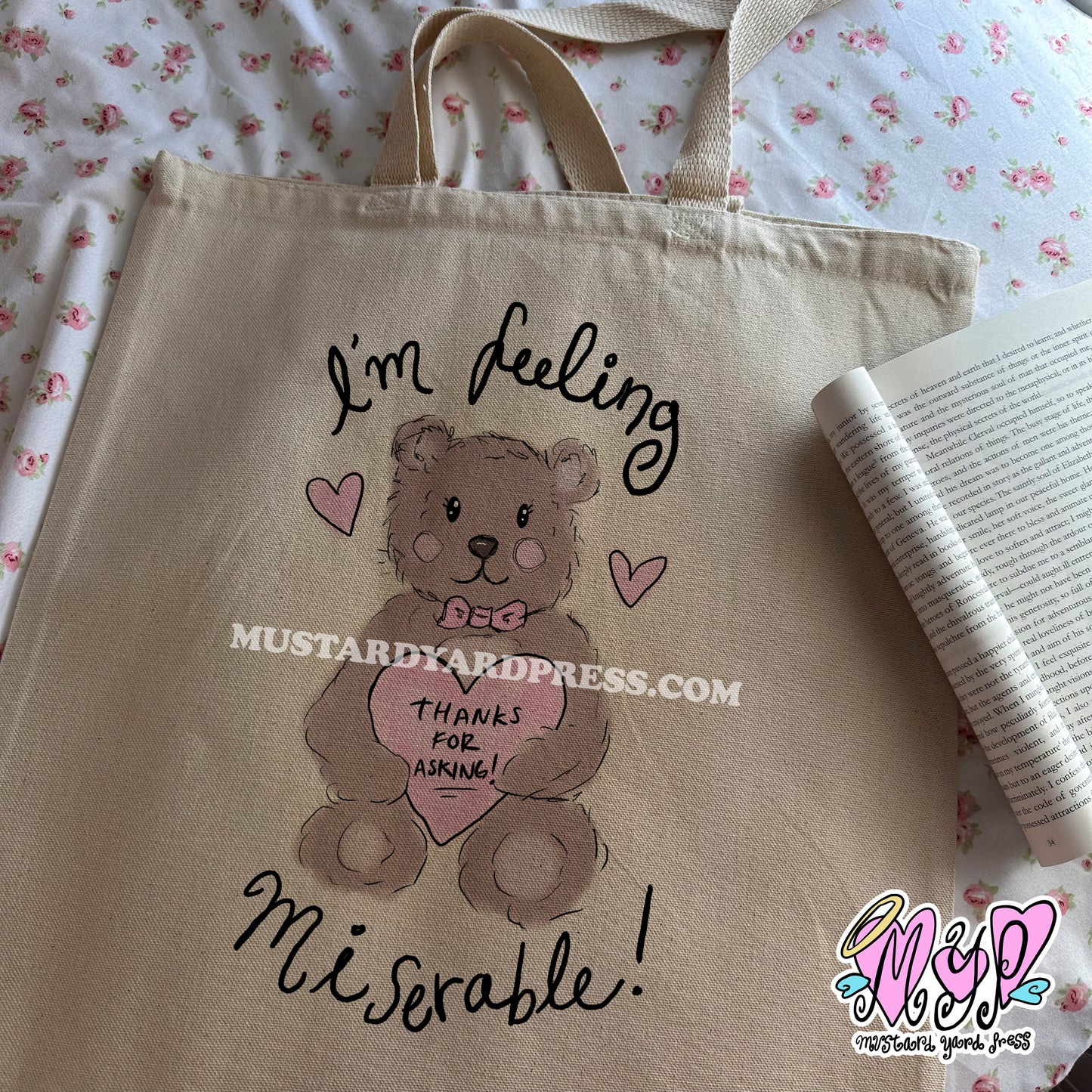feeling miserable tote bag