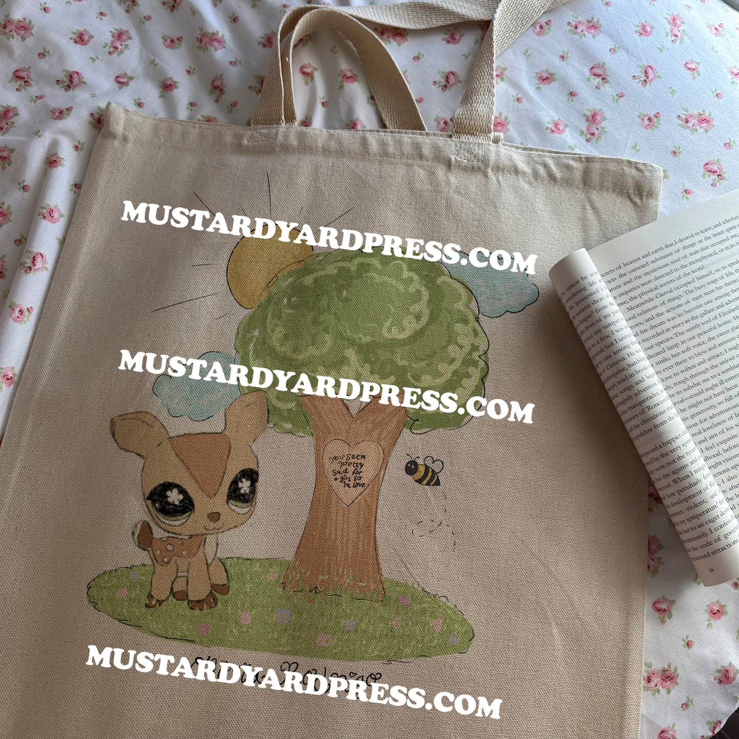 sad pet tote bag
