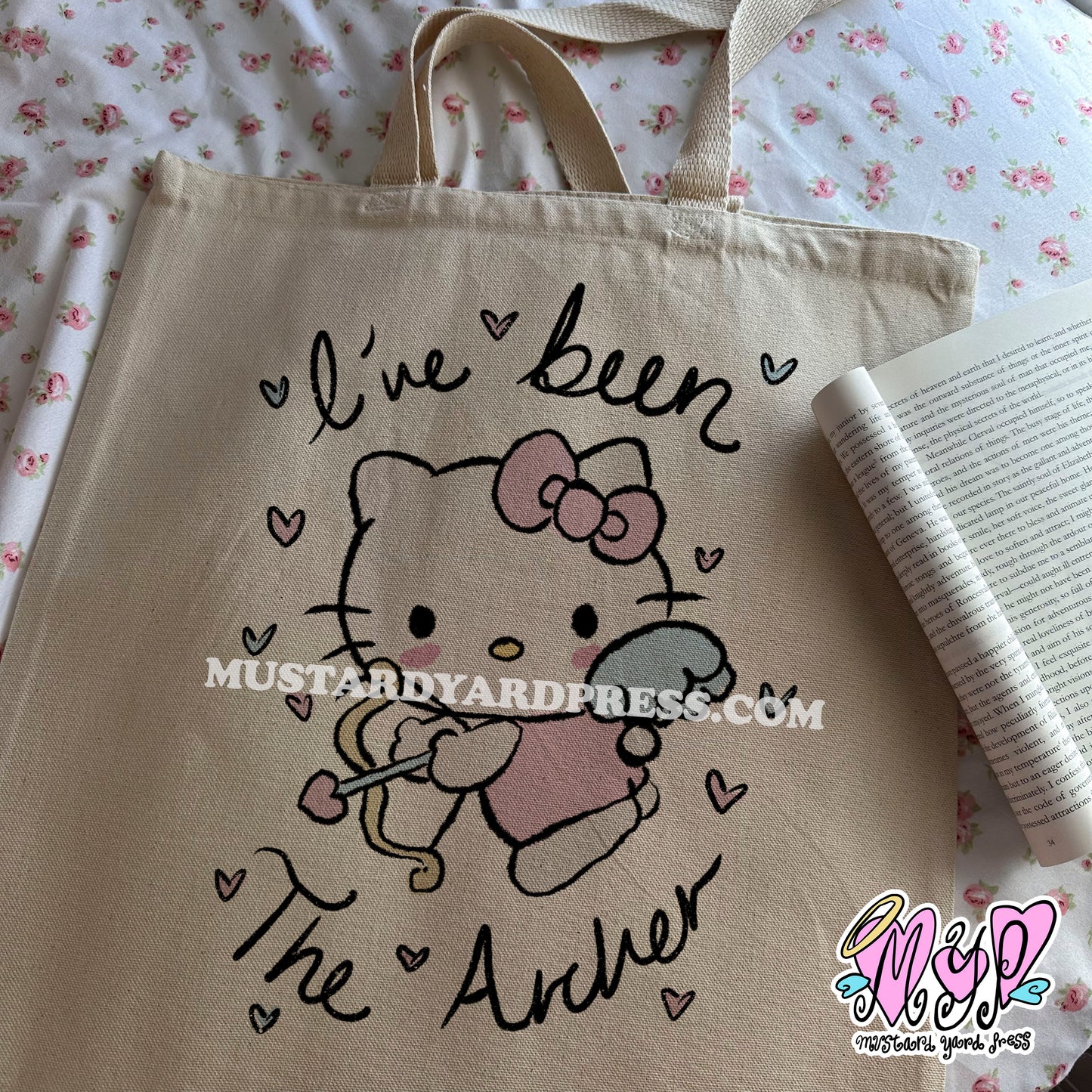 archer kitty tote bag