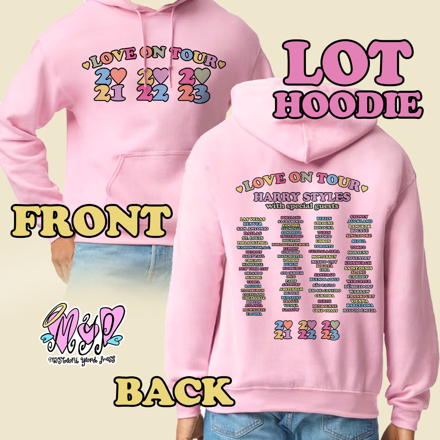 lot hoodie black/baby pink