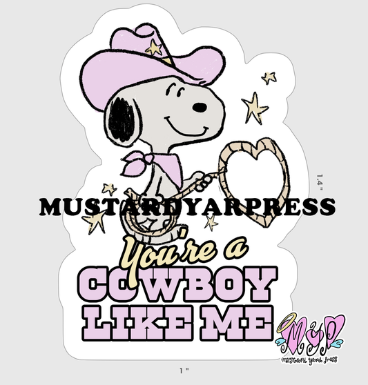 cowboy mini sticker