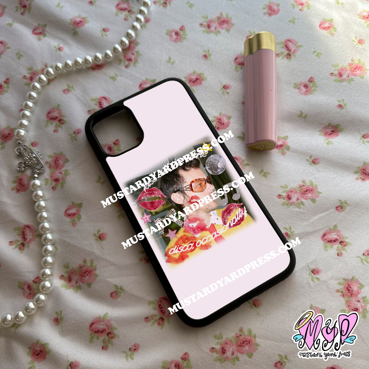 kiss disco stickers phone case