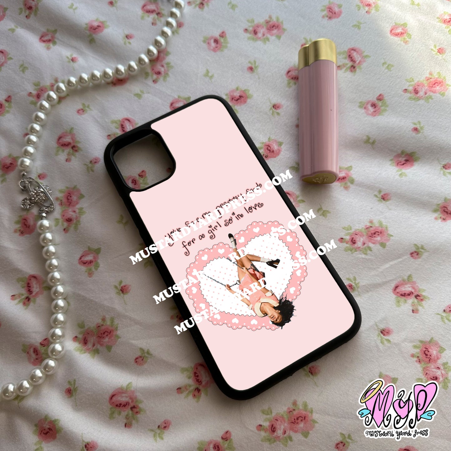 sad girl heart phone case