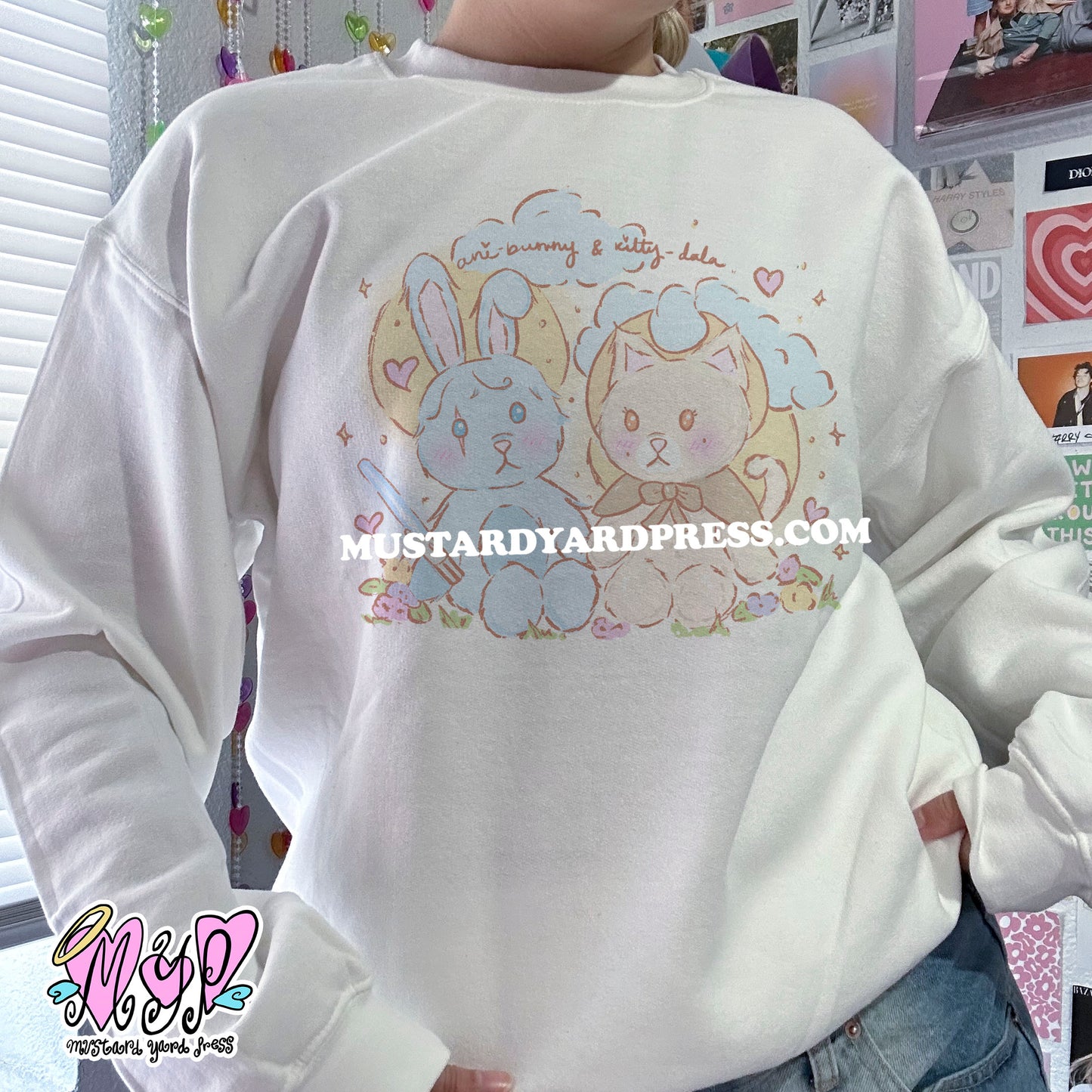 ani-bunny & kitty-dala crewneck