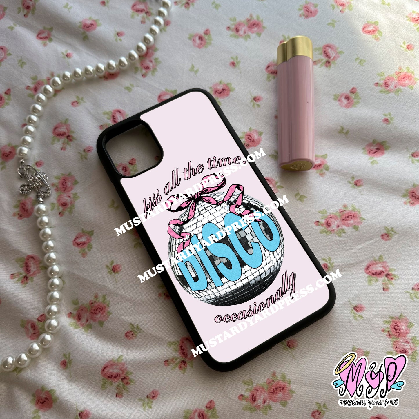 kiss disco mirrorball phone case