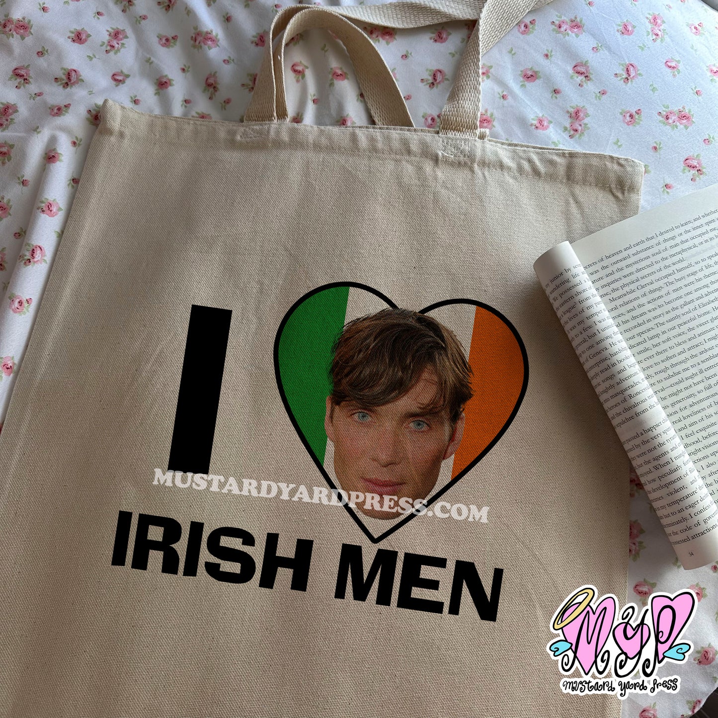 i love irish men tote bag
