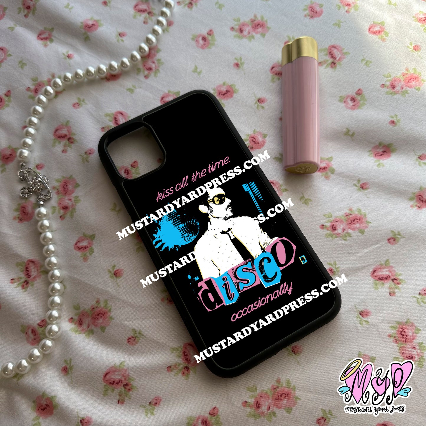 kiss disco collage phone case