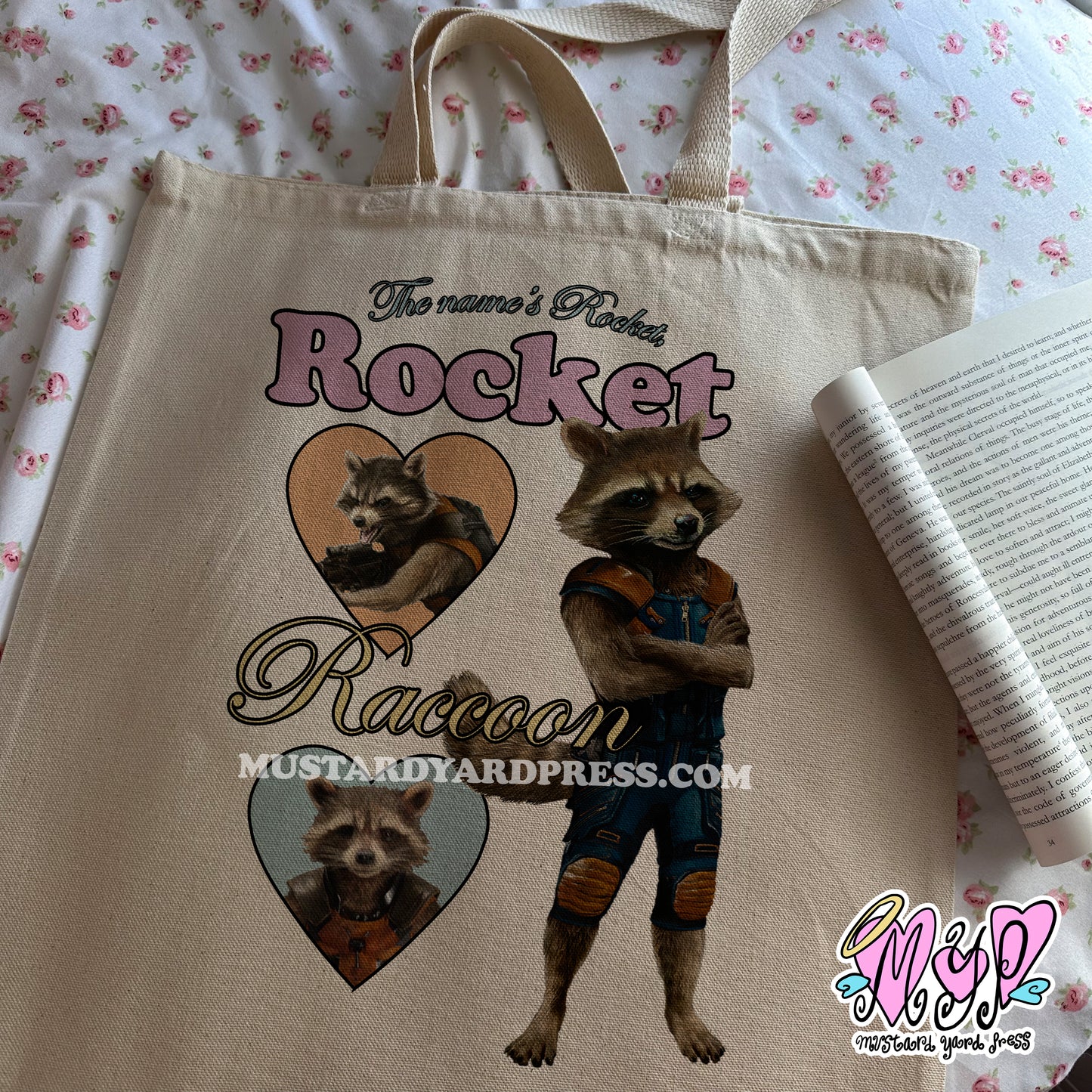 raccoon tote bag