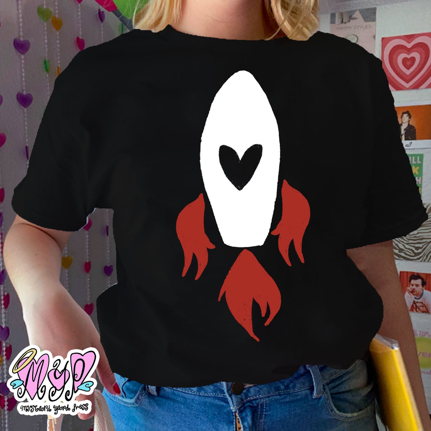 rocket black t-shirt