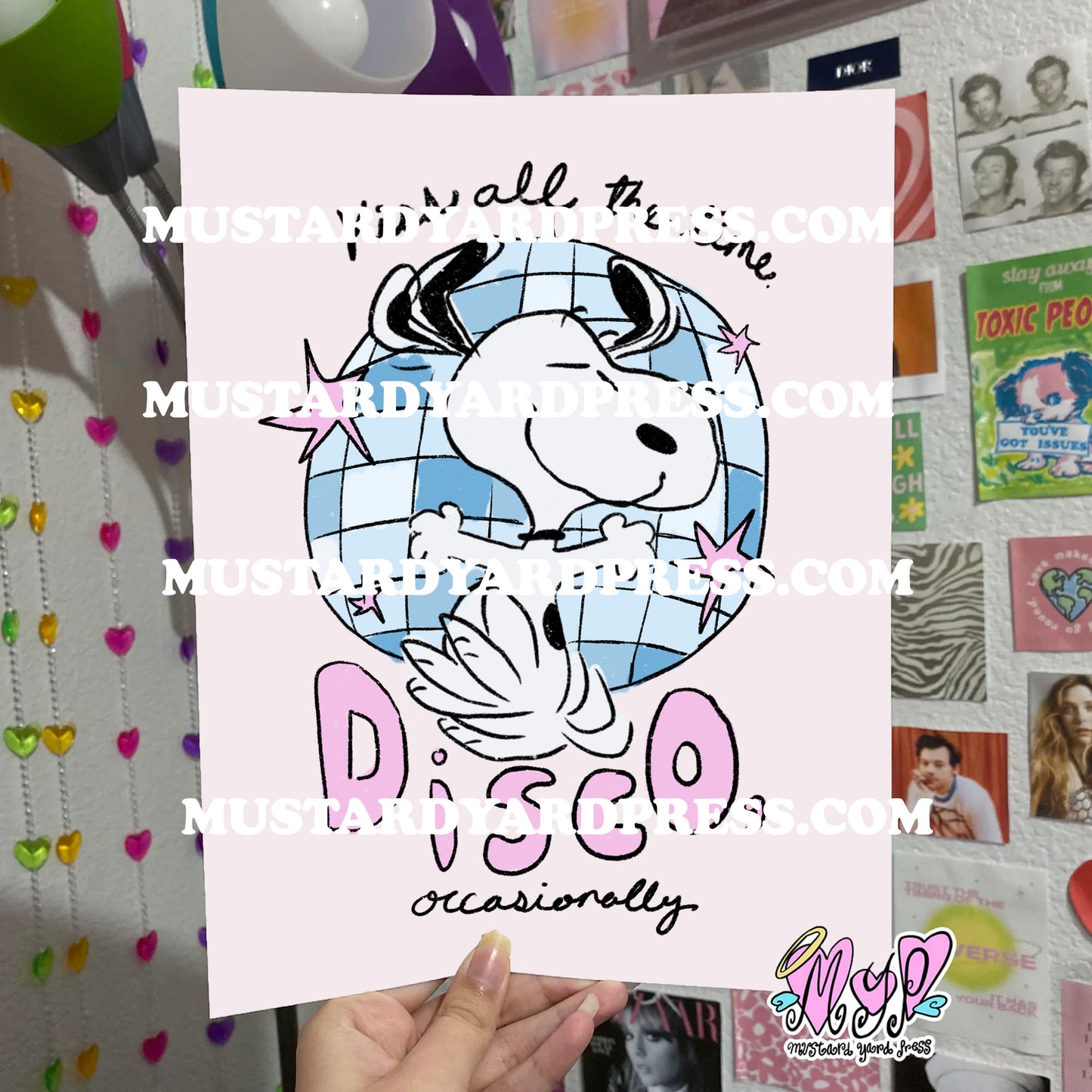 kiss disco dog poster