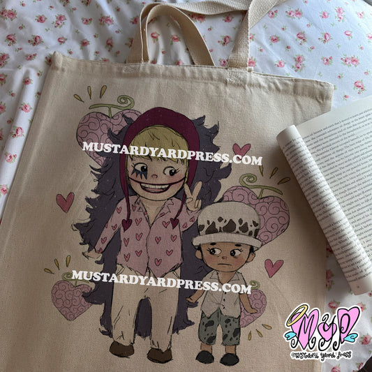 father and son tote bag