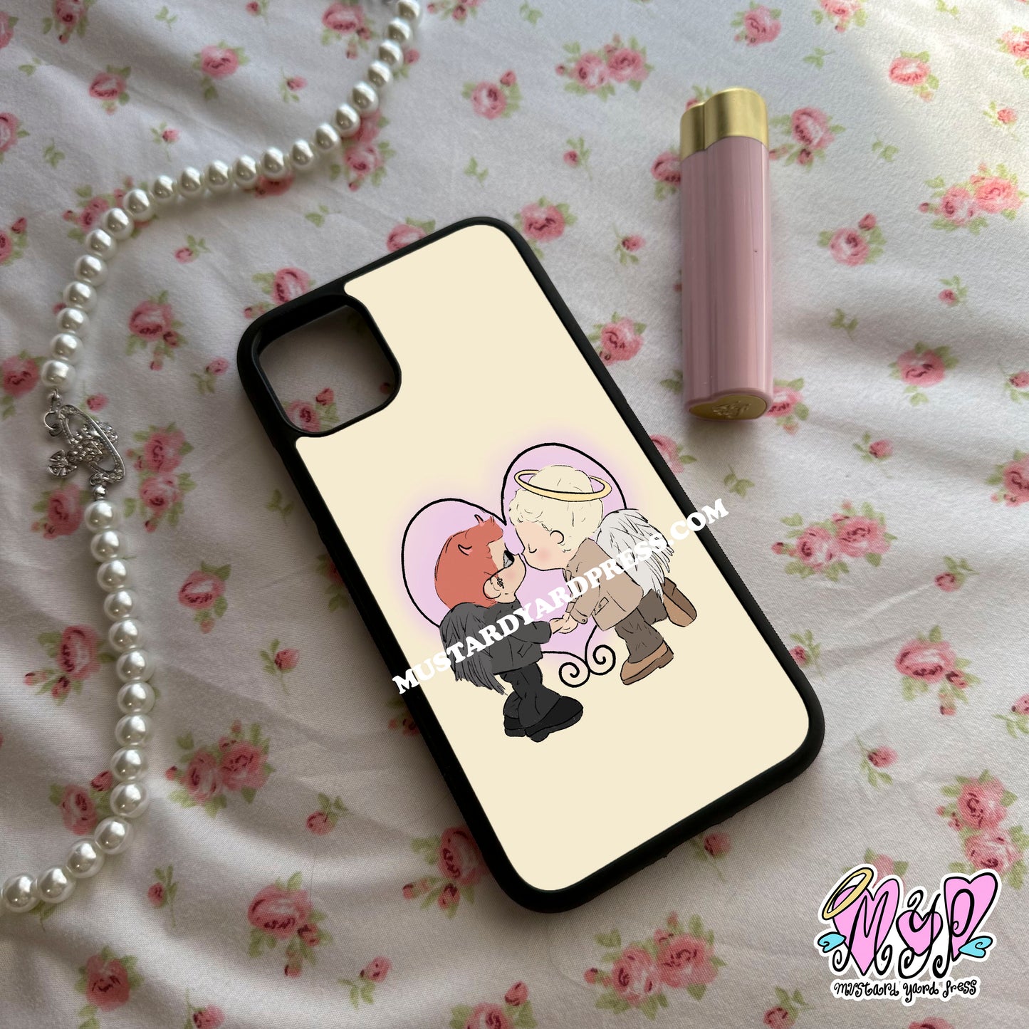 demon & angel kiss phone case