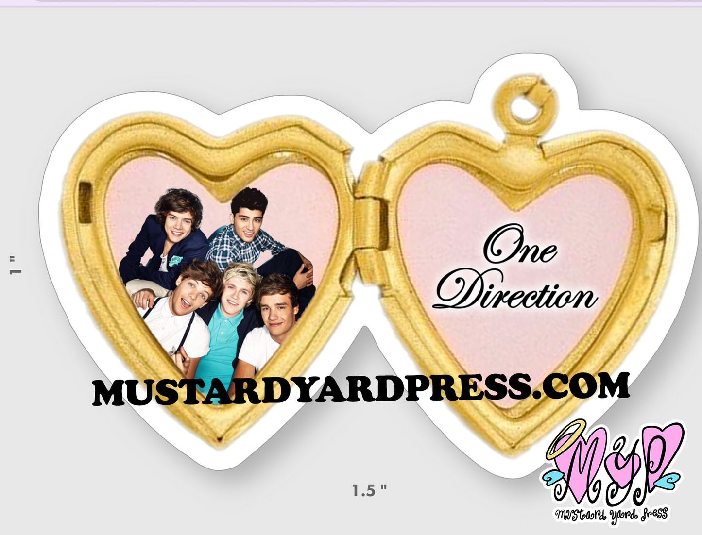 1d locket mini sticker