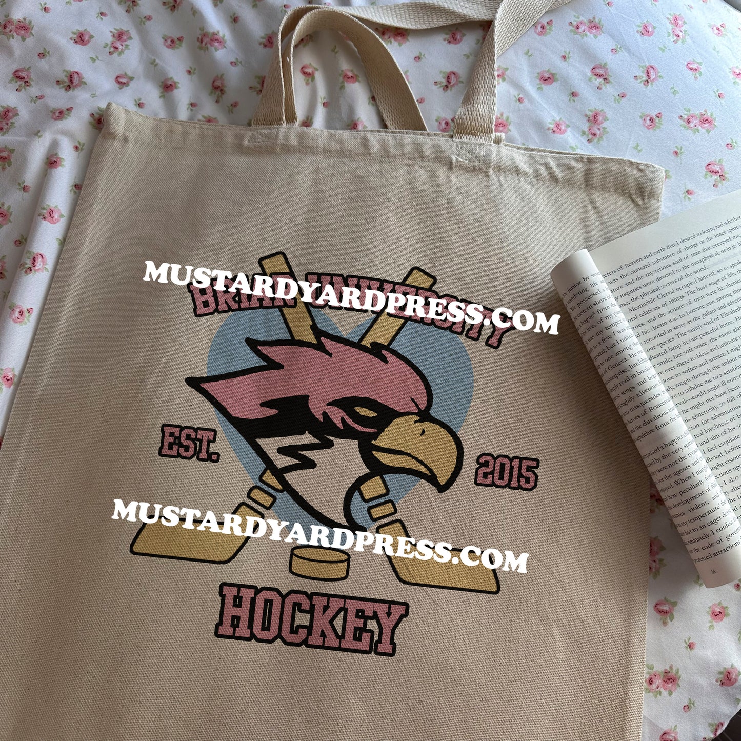 university logo tote bag