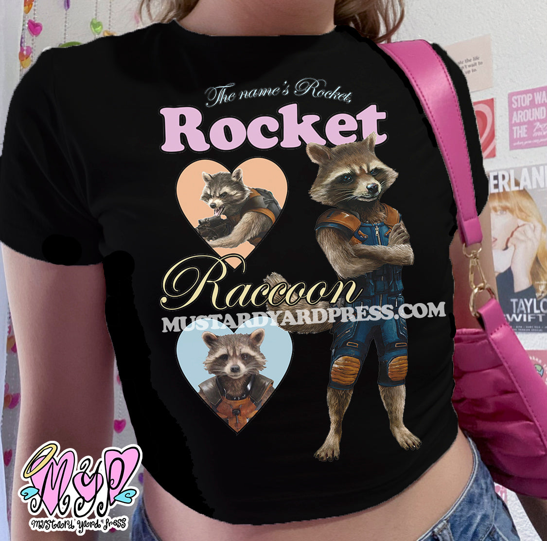 raccoon baby tee