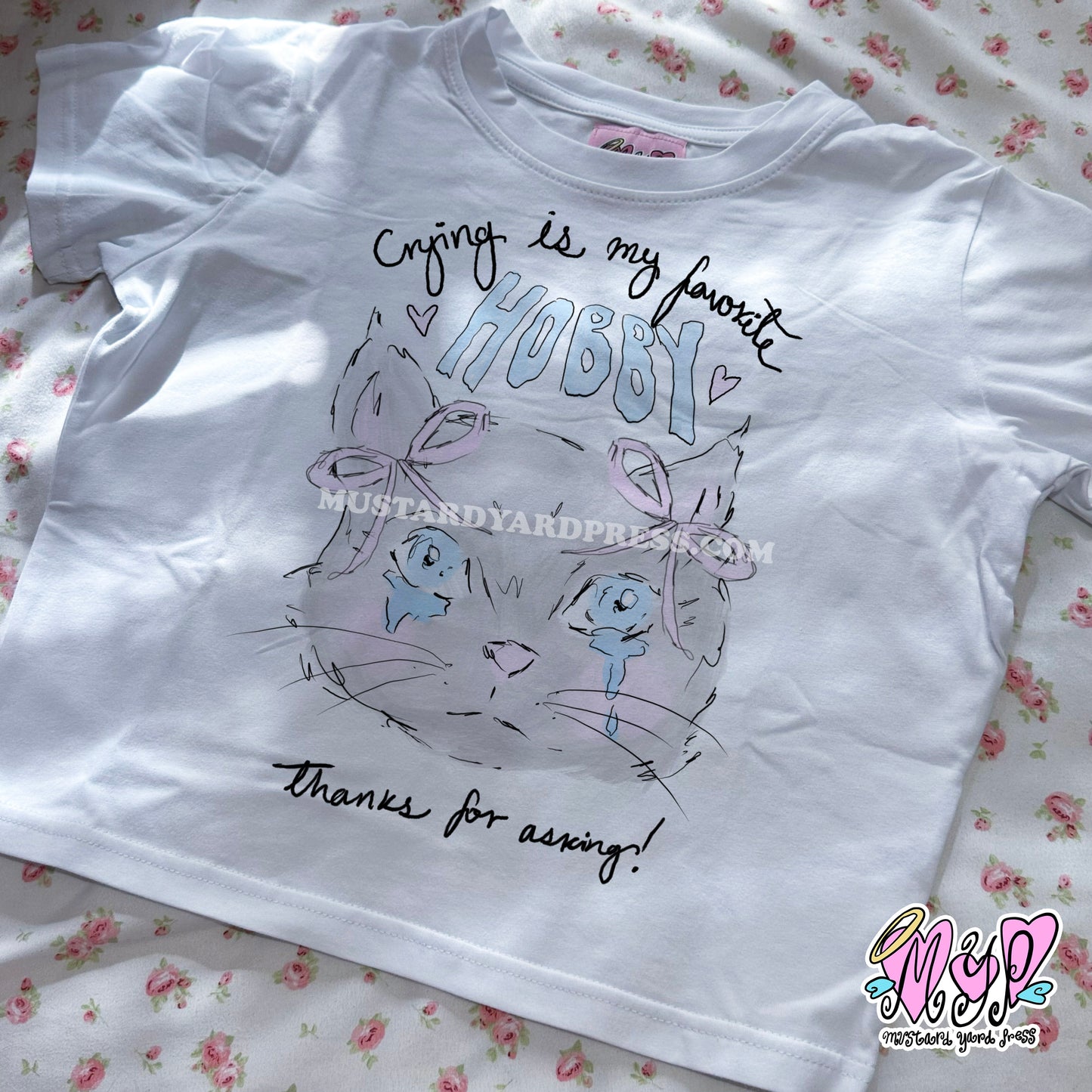 crying is my hobby baby tee