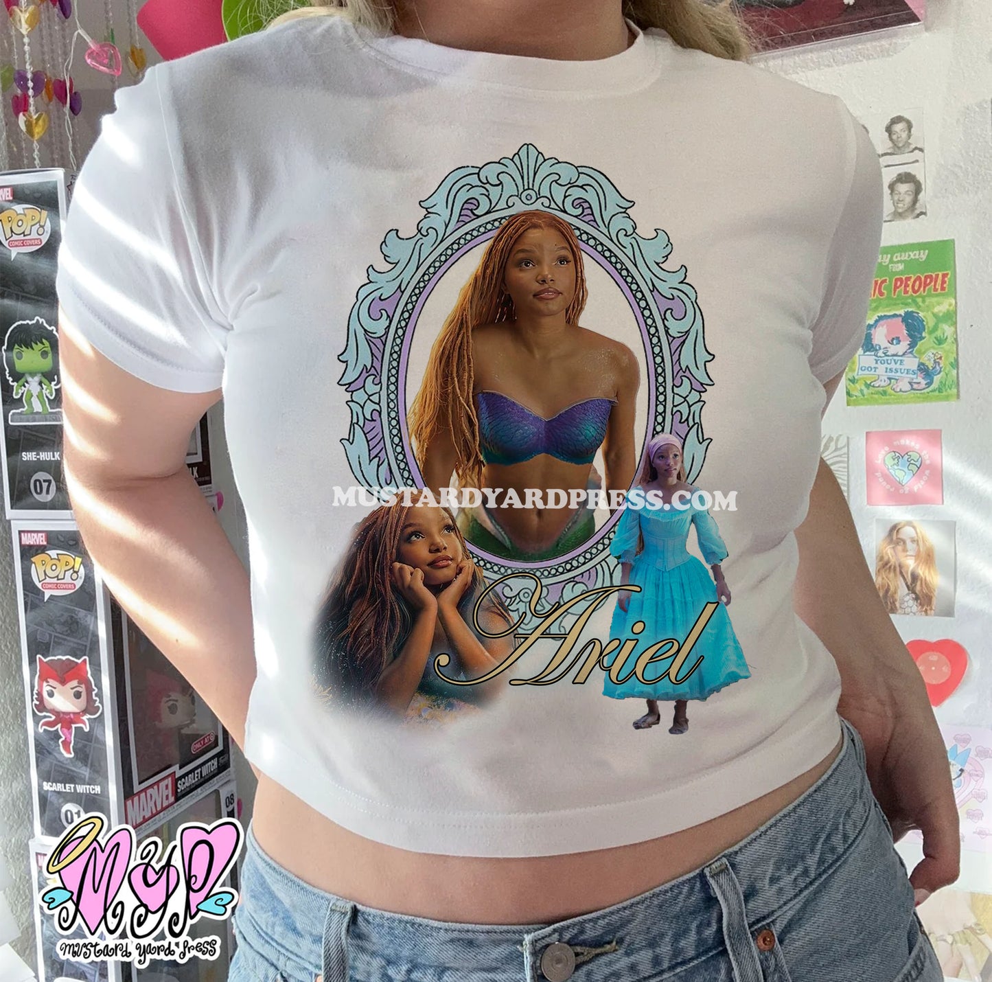 mermaid coquette baby tee