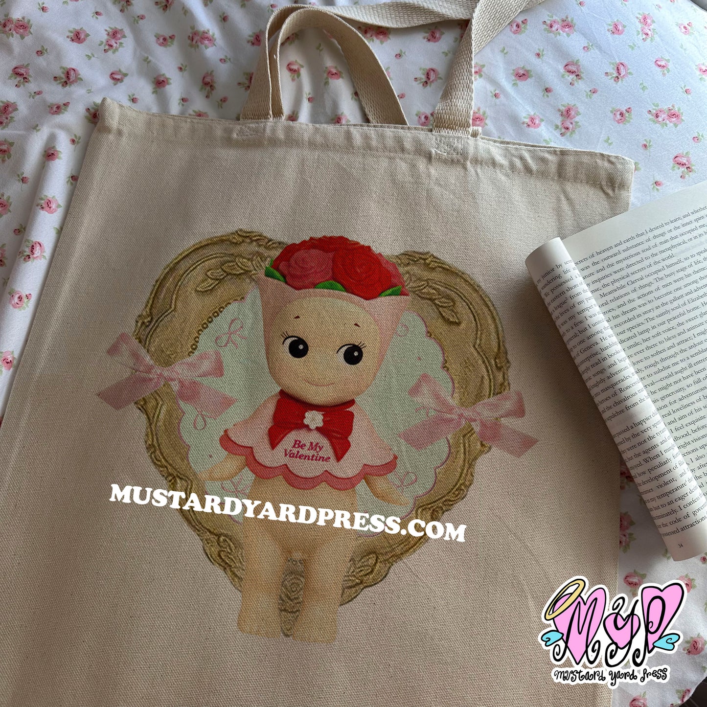 angel frame tote bag