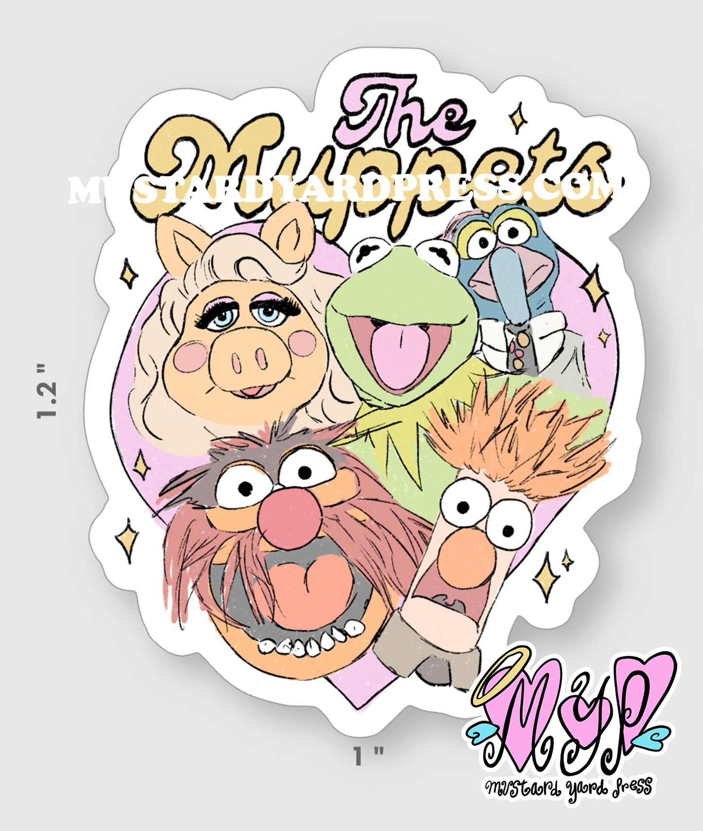 puppet besties mini sticker