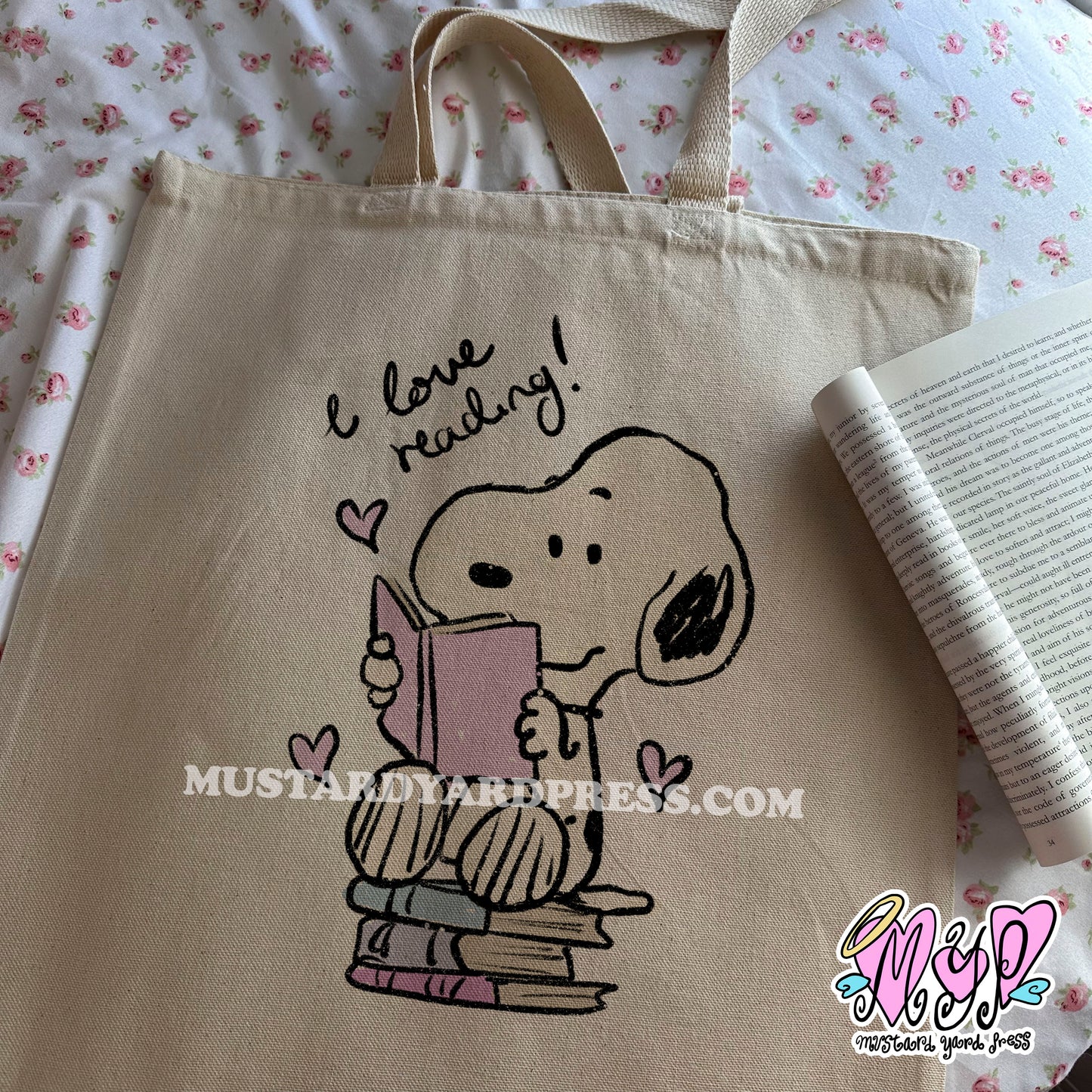 i love reading tote bag