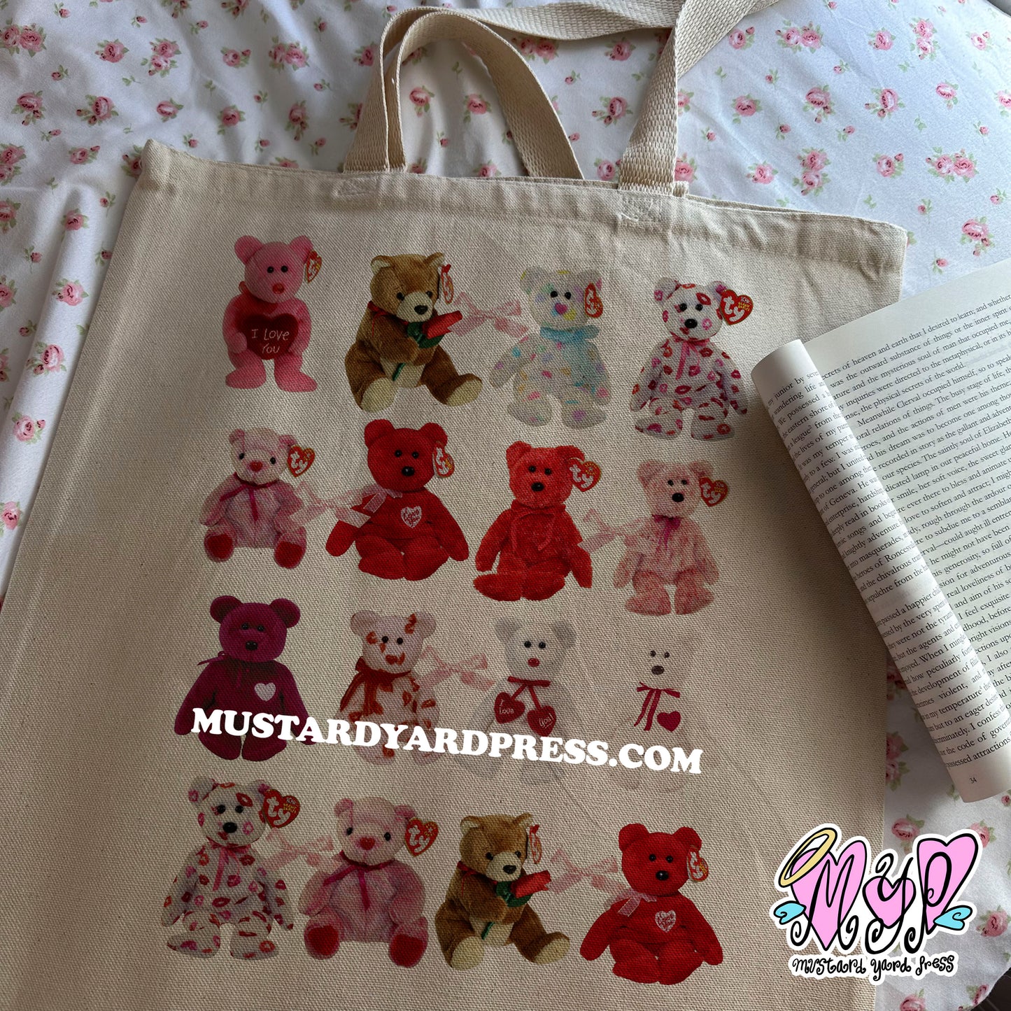bear collection tote bag
