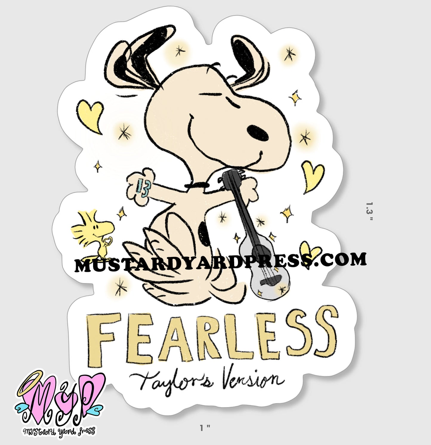 fearless dog mini sticker