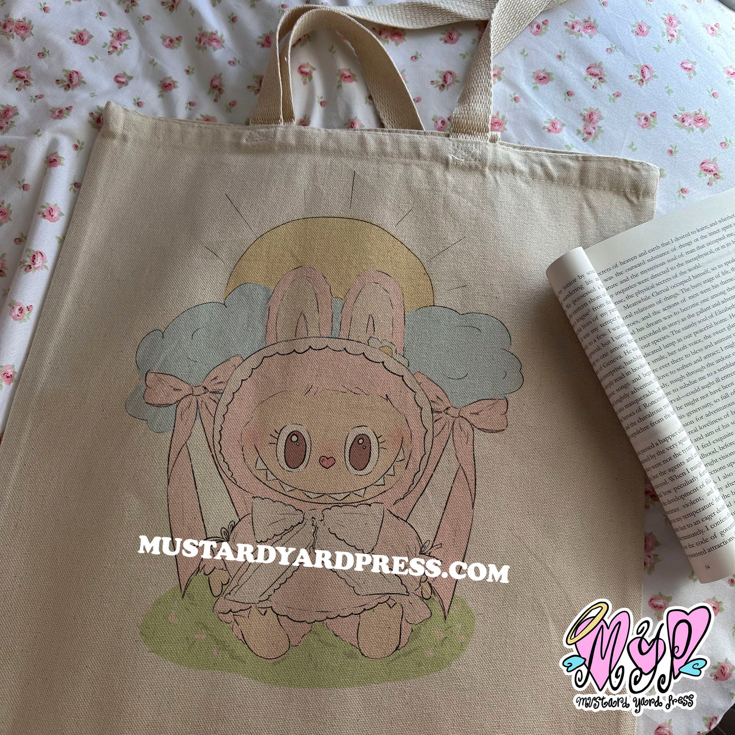coquette monster tote bag